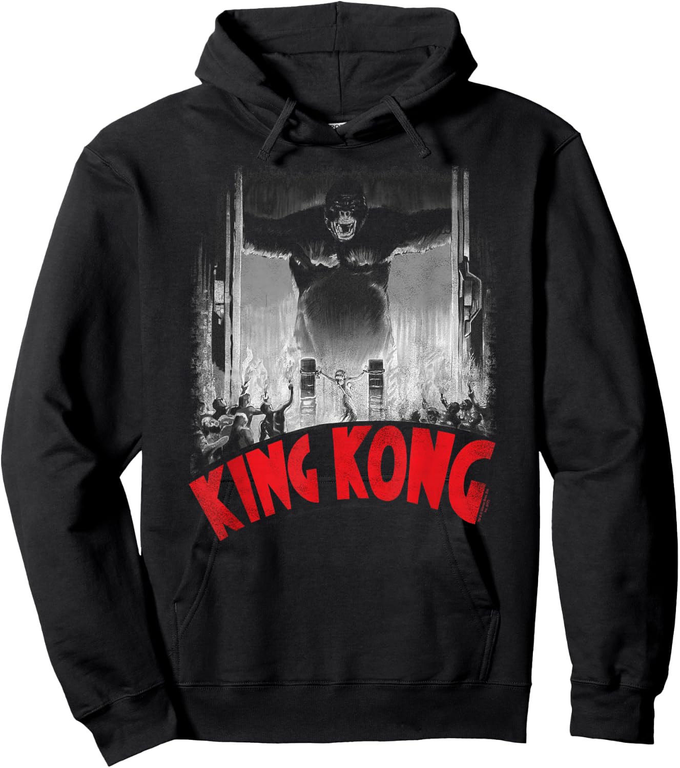 King Kong at The Gates Poster Hoodie - Hoodie | Black