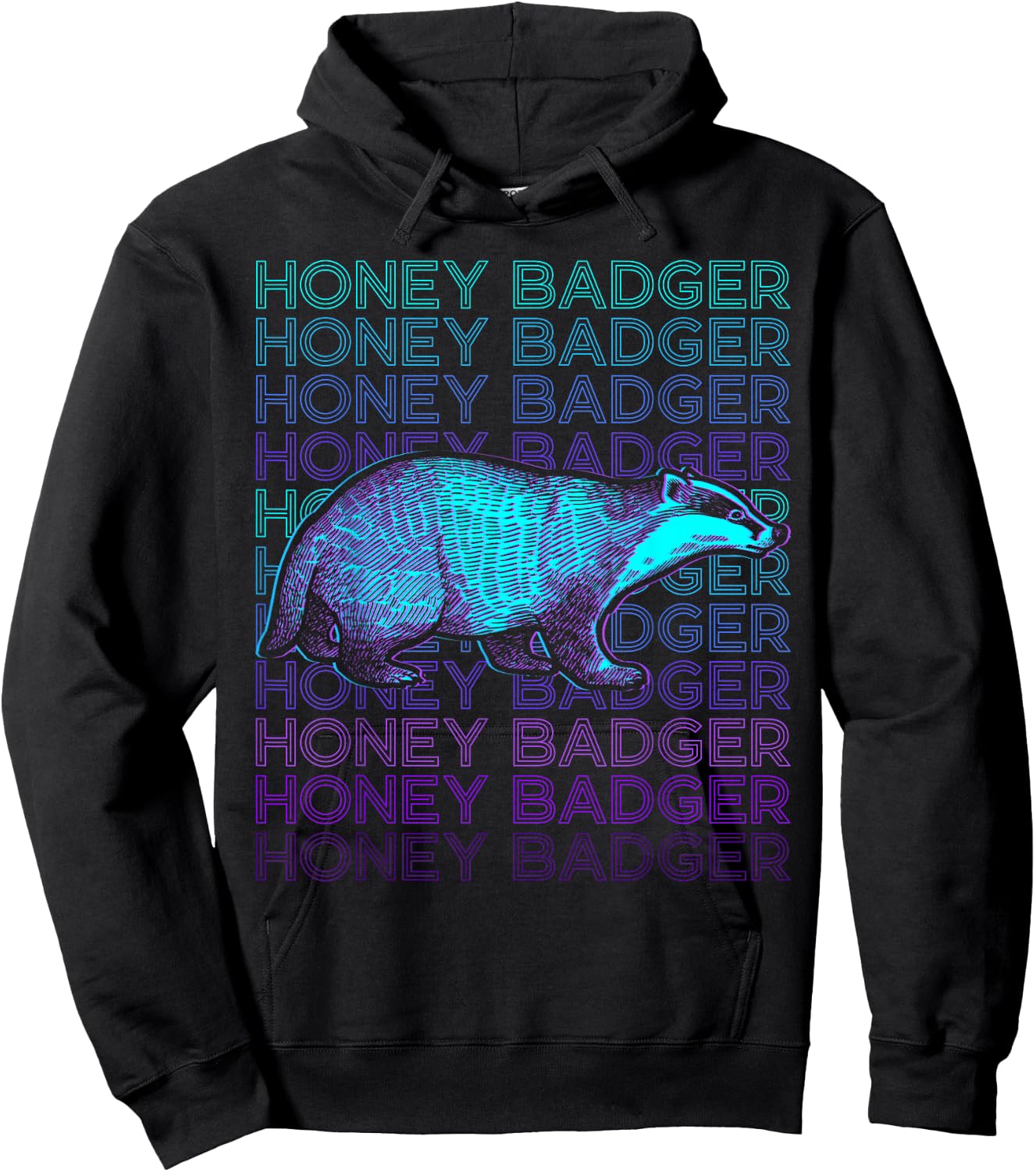 Honey Badger Retro Hoodie - Hoodie | Black