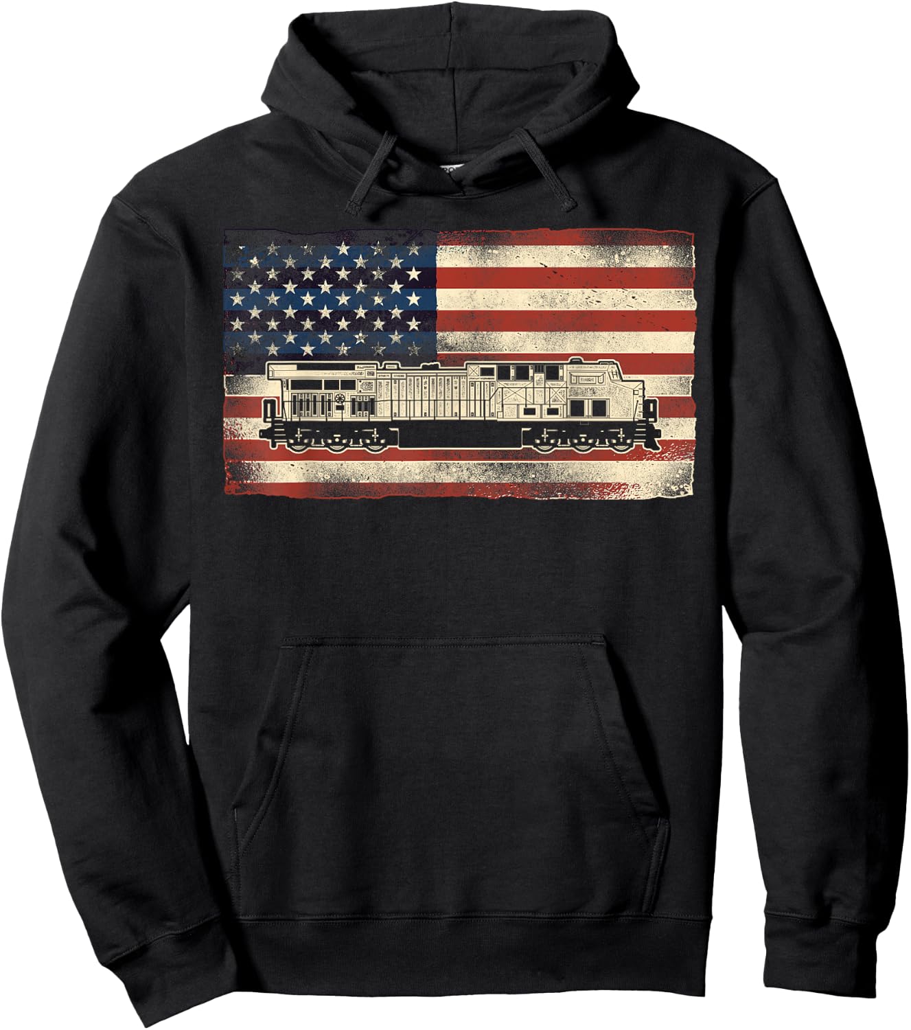 Freight Diesel Train Driver Trainspotting Locomotive Hoodie - Hoodie | Black