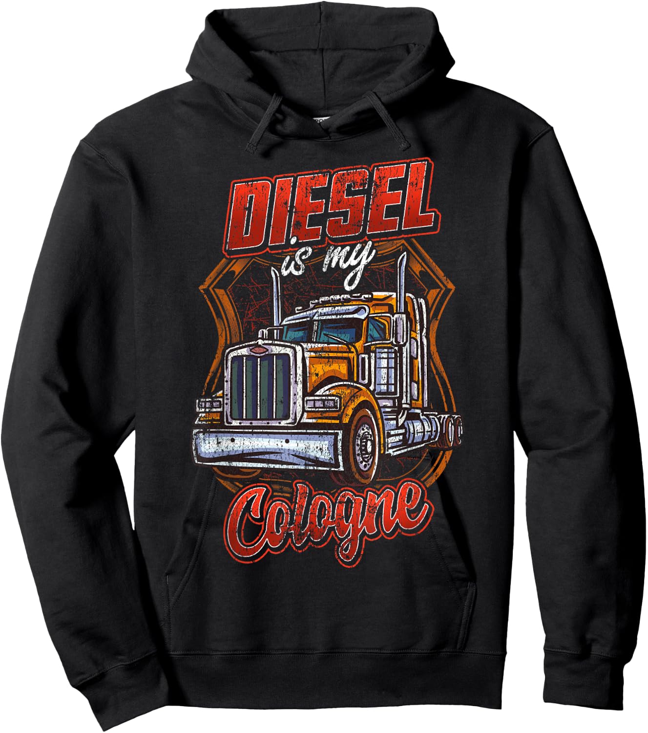 Diesel is my cologne Trucking Trucker Truck Driver Funny Gag Hoodie - Hoodie | Black
