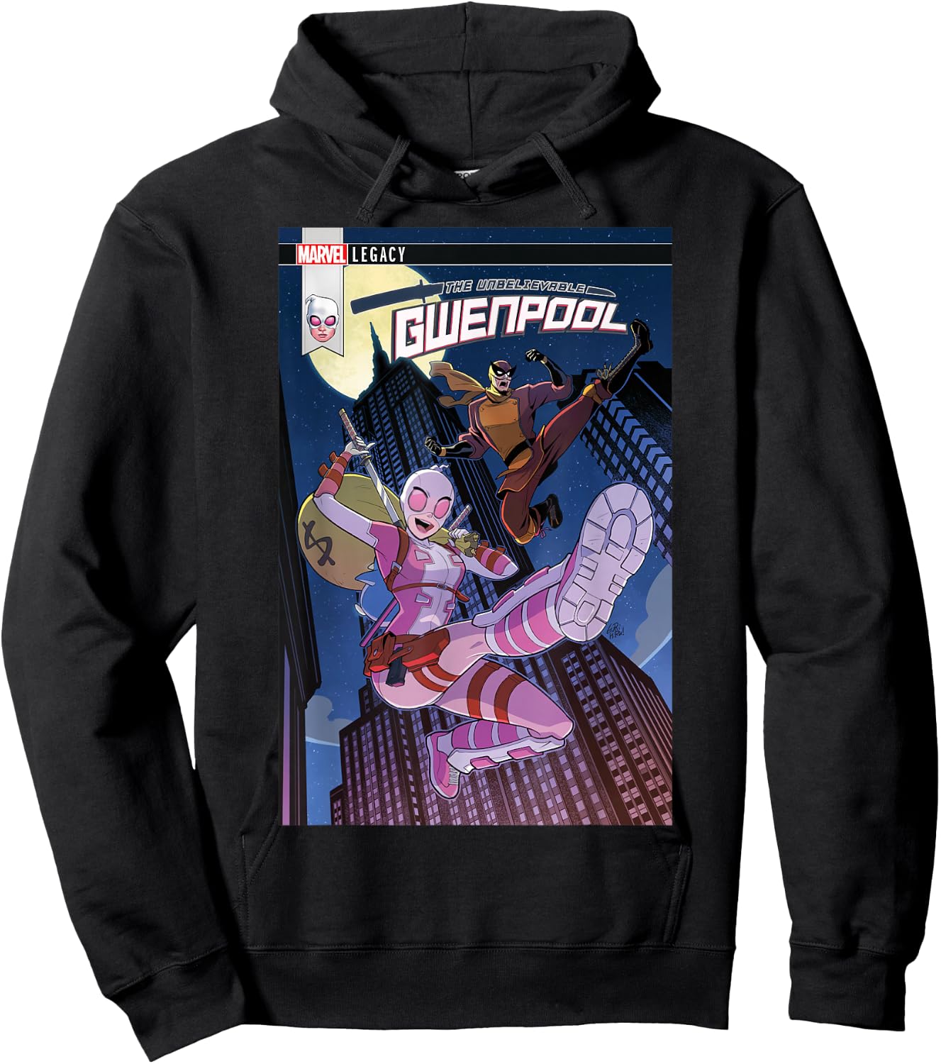 Marvel Unbelievable Gwenpool Batroc The Leaper Comic Hoodie - Hoodie | Black