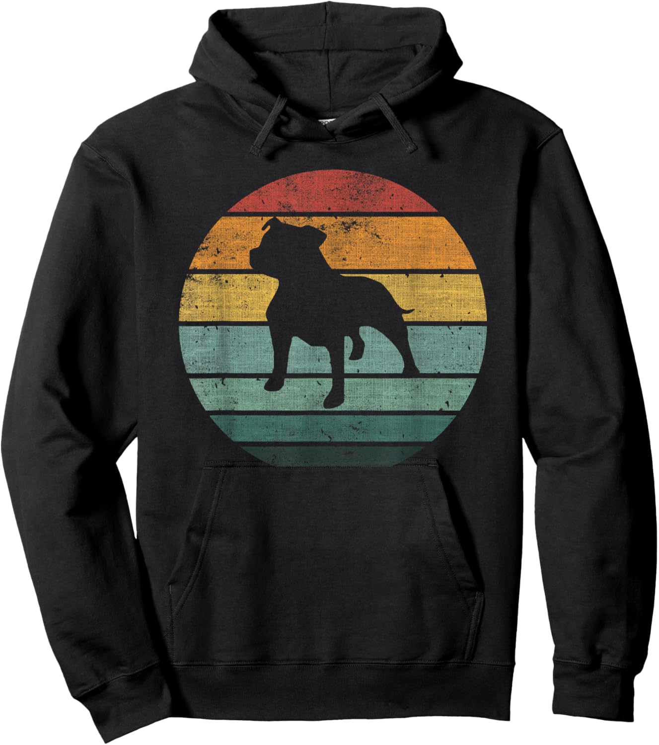 Staffordshire Bull Terrier Staffy Dog Breed Retro Vintage Hoodie - Hoodie | Black