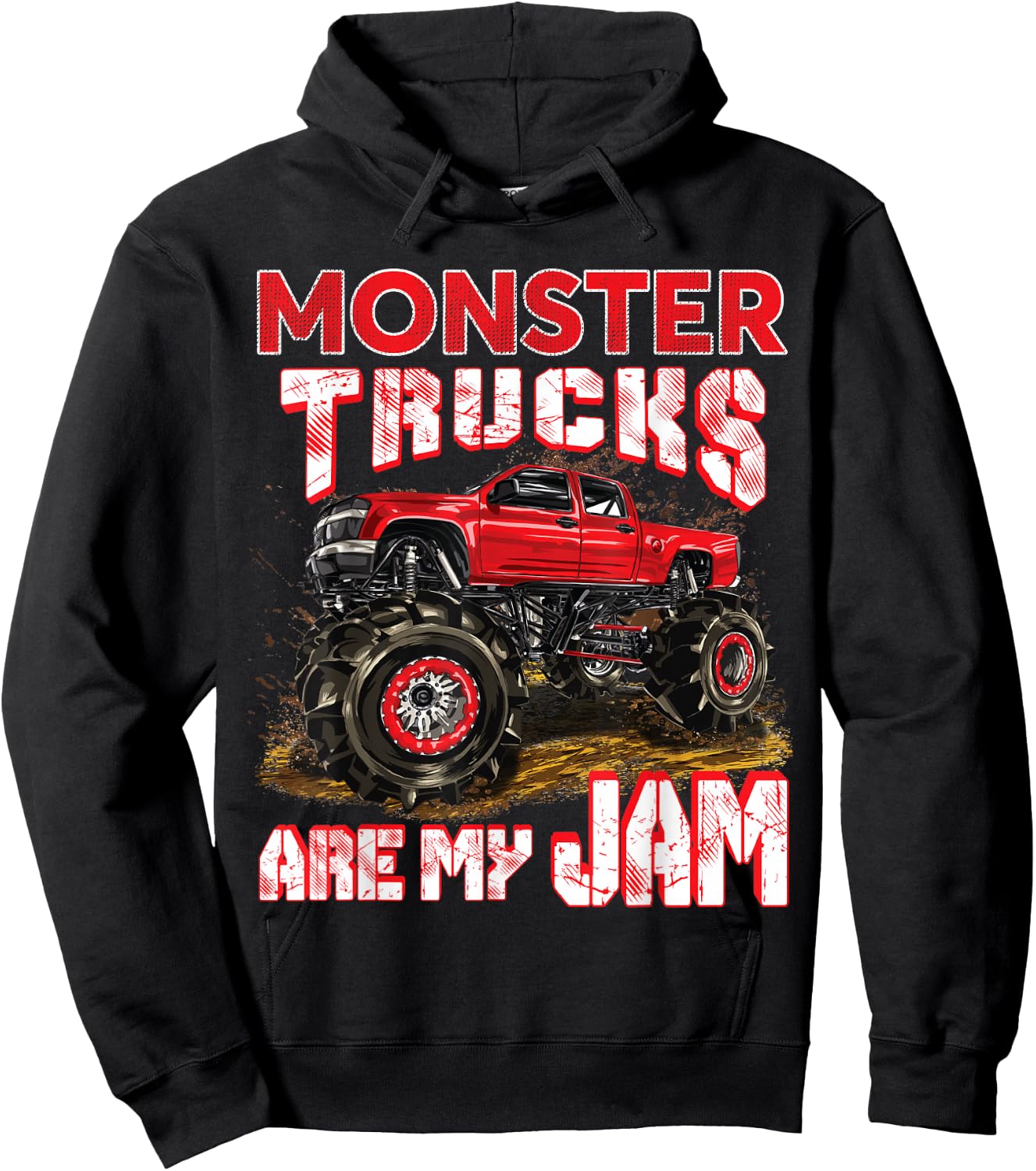 Monster Truck Are My Jam For Monster Truck Lovers Men & Kids Hoodie - Hoodie | Black