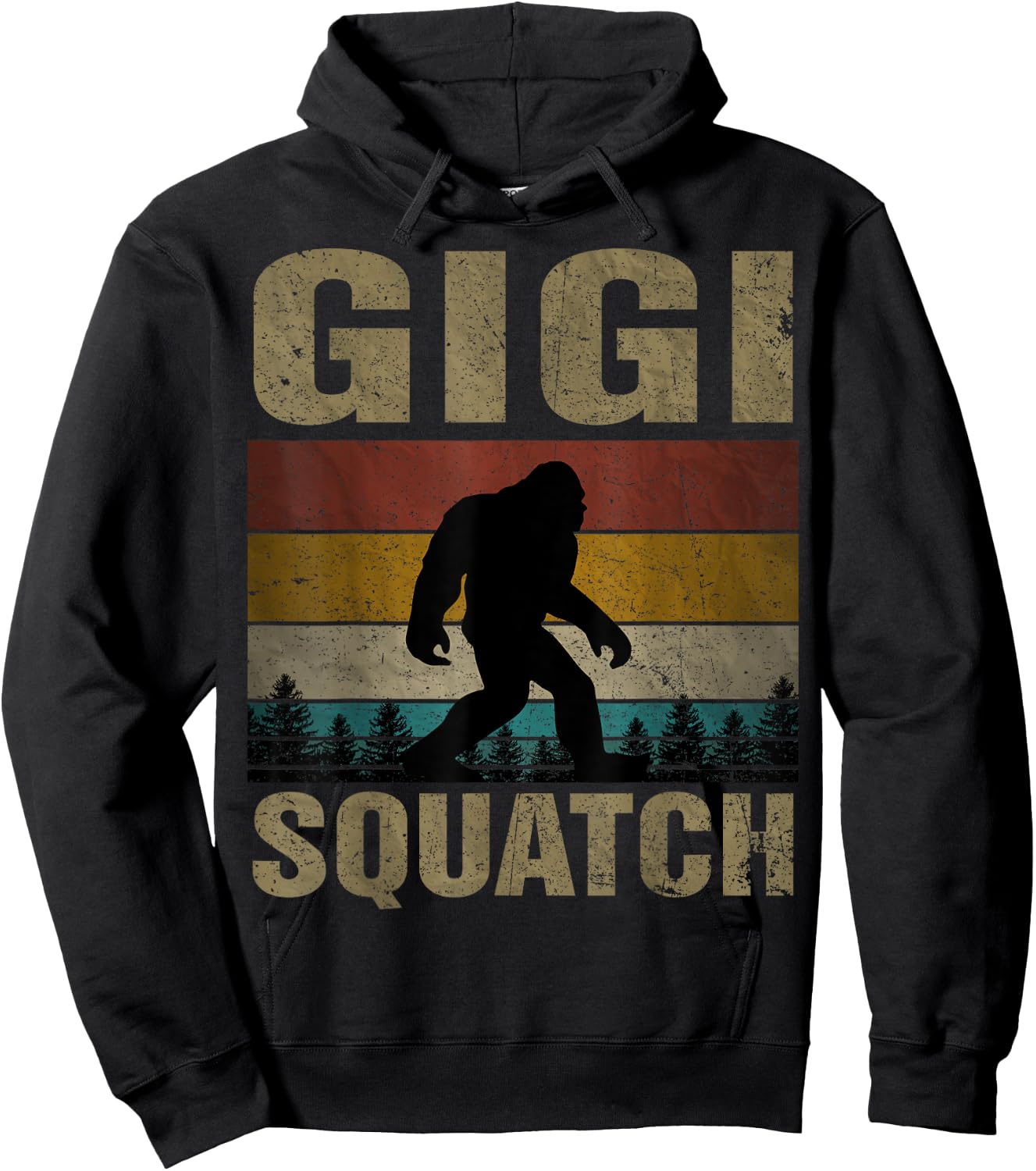 Gigi Squatch Bigfoot Gigi Sasquatch Yeti Family Matching Hoodie - Hoodie | Black