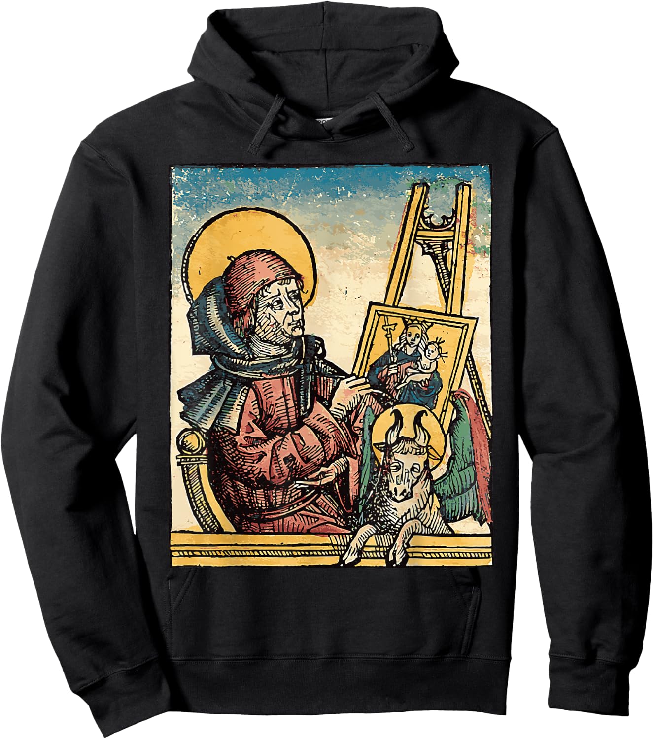 St Luke the Evangelist Catholic Patron Saint of Artists Hoodie - Hoodie | Black