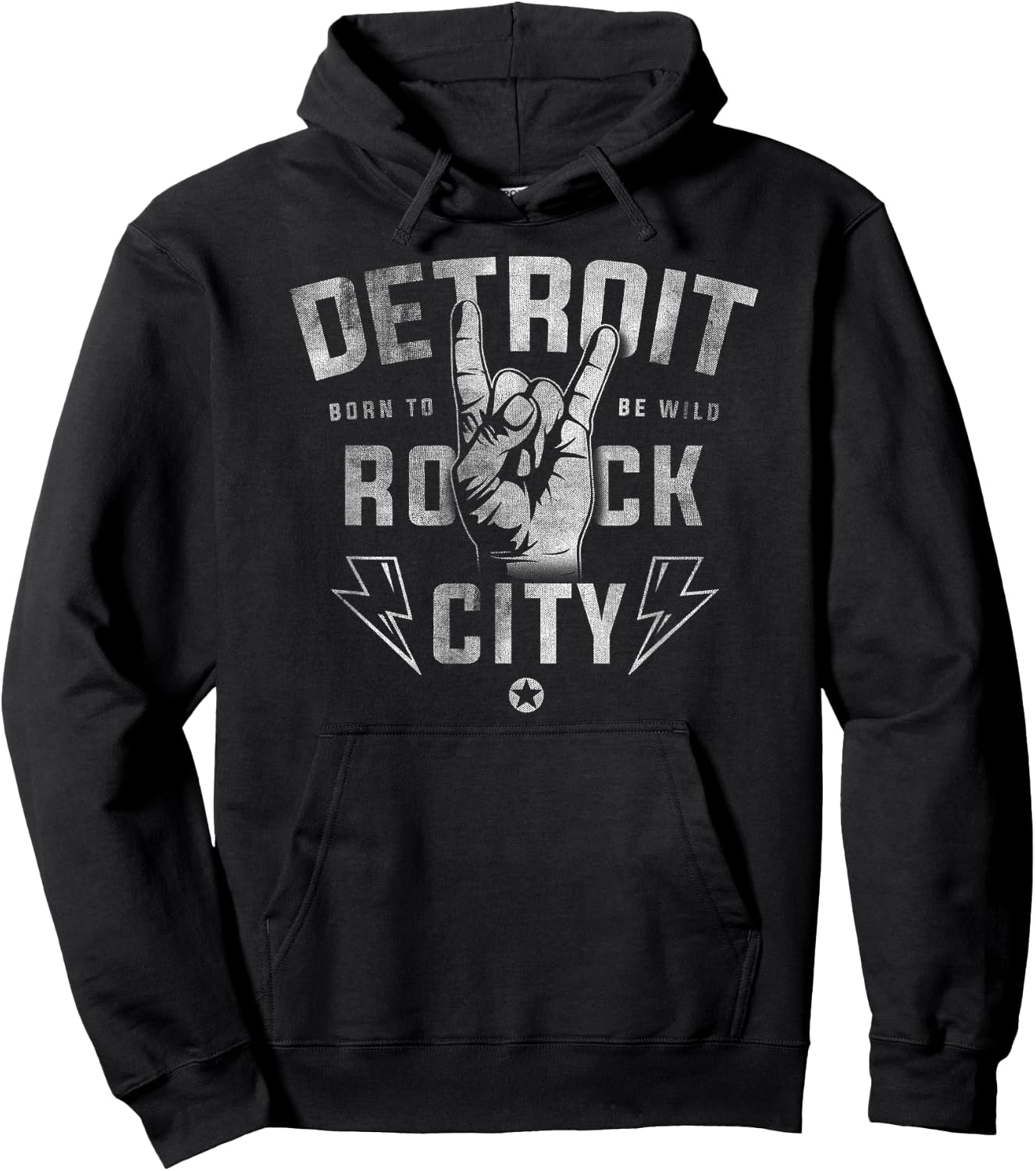 Detroit Rock City Black Vintage Hoodie - Hoodie | Black