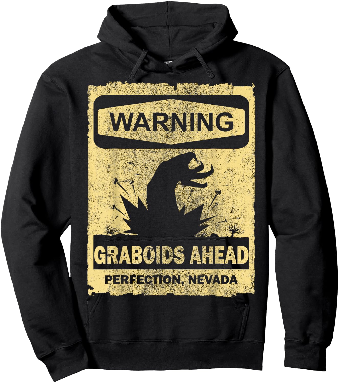 Warning Graboids Ahead Hoodie - Hoodie | Black