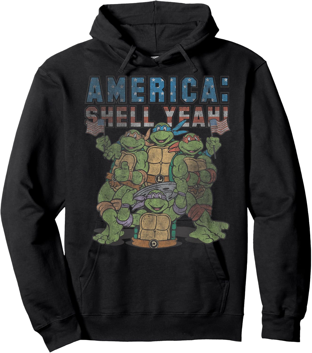 TMNT America: Shell Yeah! Group Shot Hoodie - Hoodie | Black