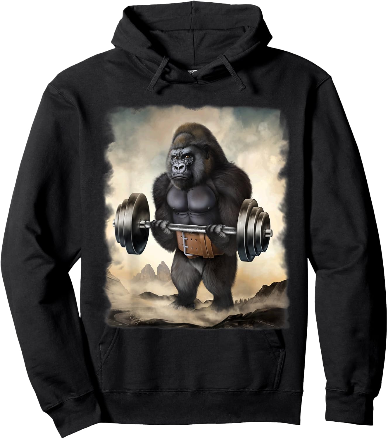Gorilla Muscle Training Weightlifting Hoodie - Hoodie | Black