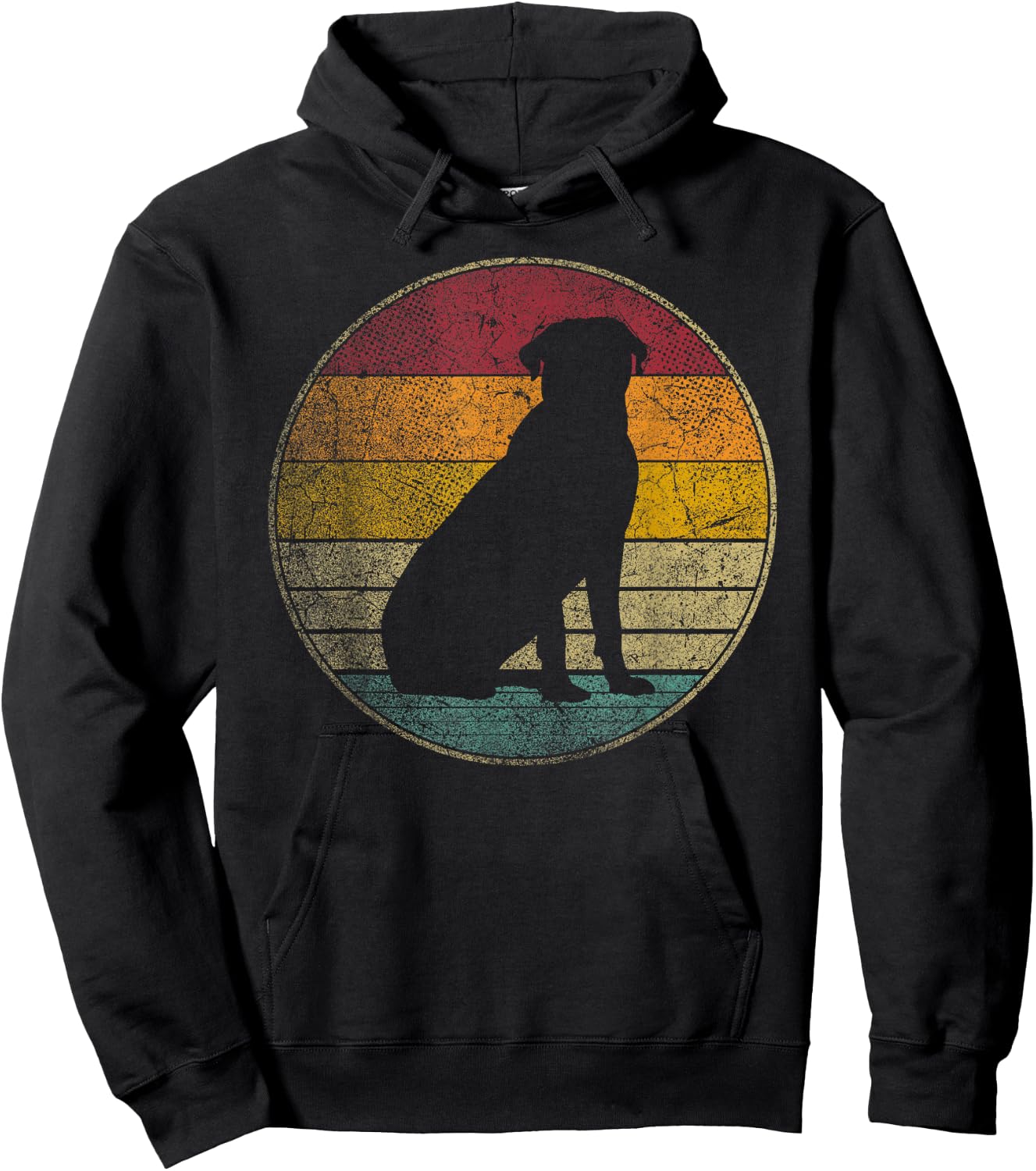 Rottweiler Dog Gift Shirt Retro Style Vintage 70s 80s 90s Hoodie - Hoodie | Black
