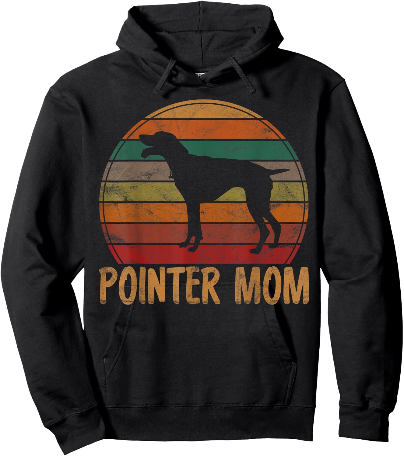 Retro Pointer Mom Gift Rott Dog Mother Pet Pointer Mama Hoodie - Hoodie | Black