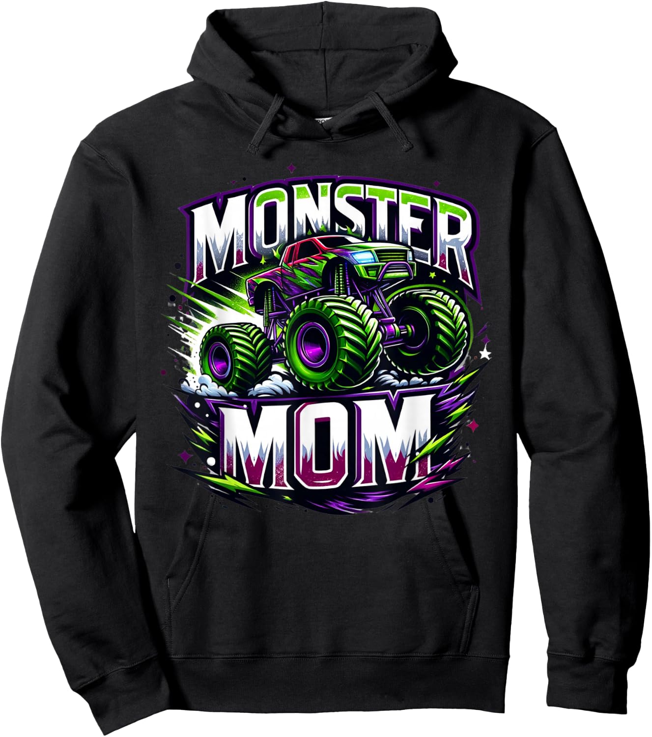 Monster Truck Race Racer Driver Mom Mother's Day Hoodie - Hoodie | Black