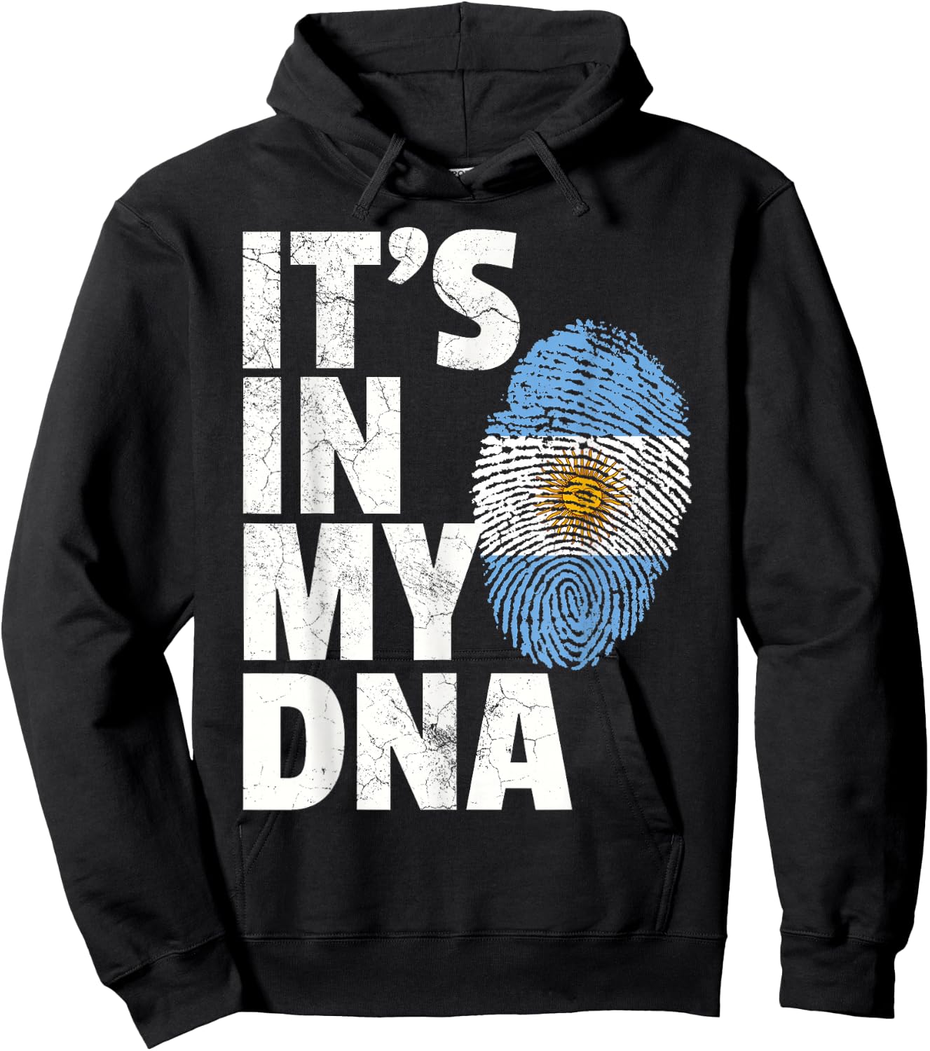 IT'S IN MY DNA Argentina Flag Men Women Pride Roots Gift Hoodie - Hoodie | Black