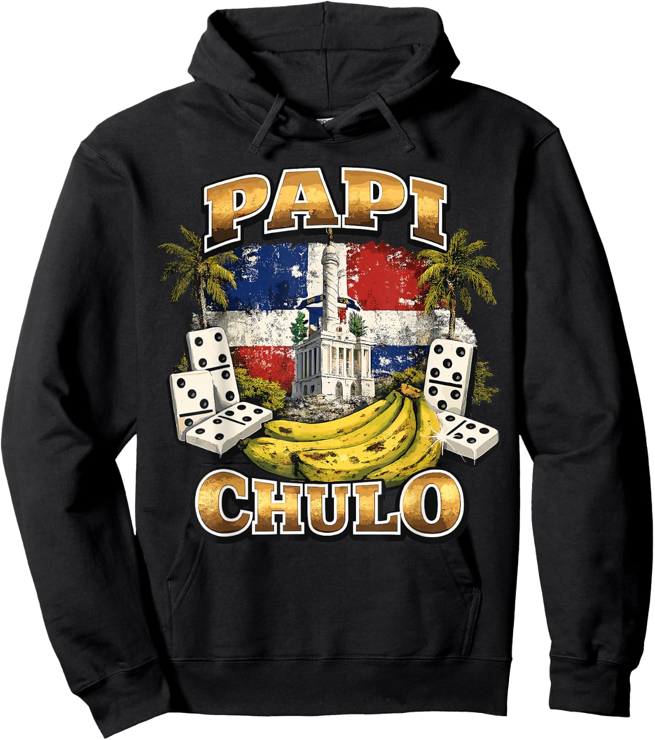 PAPI CHULO Dominican Republic Handsome Daddy Papi Chulo Hoodie - Hoodie | Black