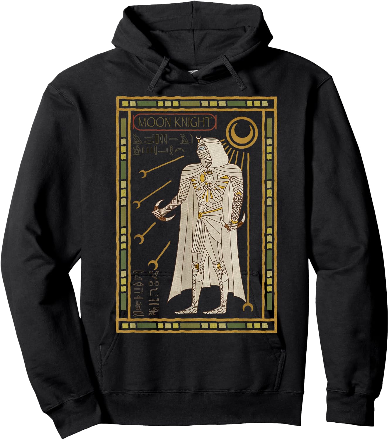 Marvel Moon Knight Tarot Card Hieroglyph Poster Hoodie - Hoodie | Black