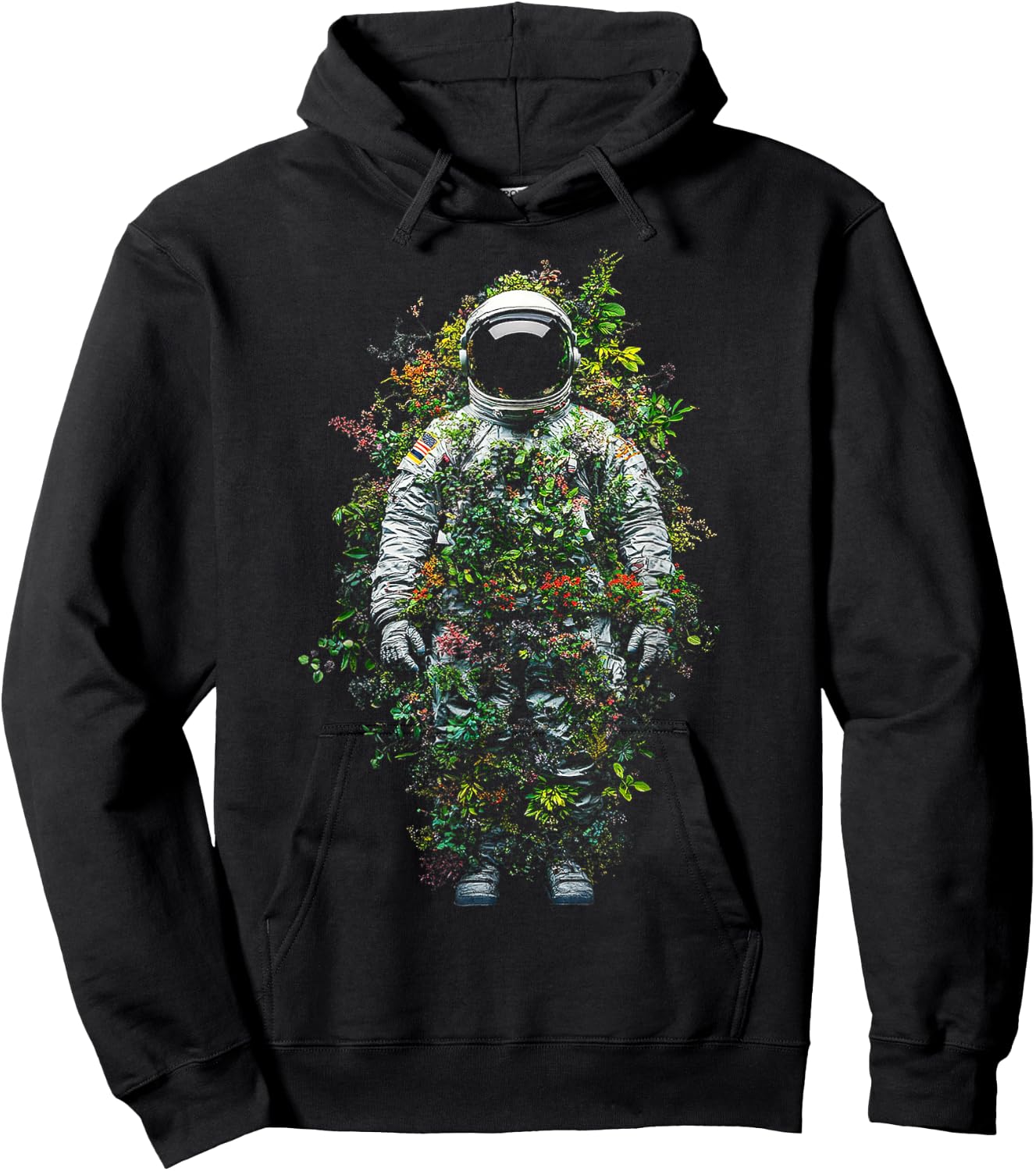 Astronaut Forest Graphic Art Astronaut Hoodie - Hoodie | Black