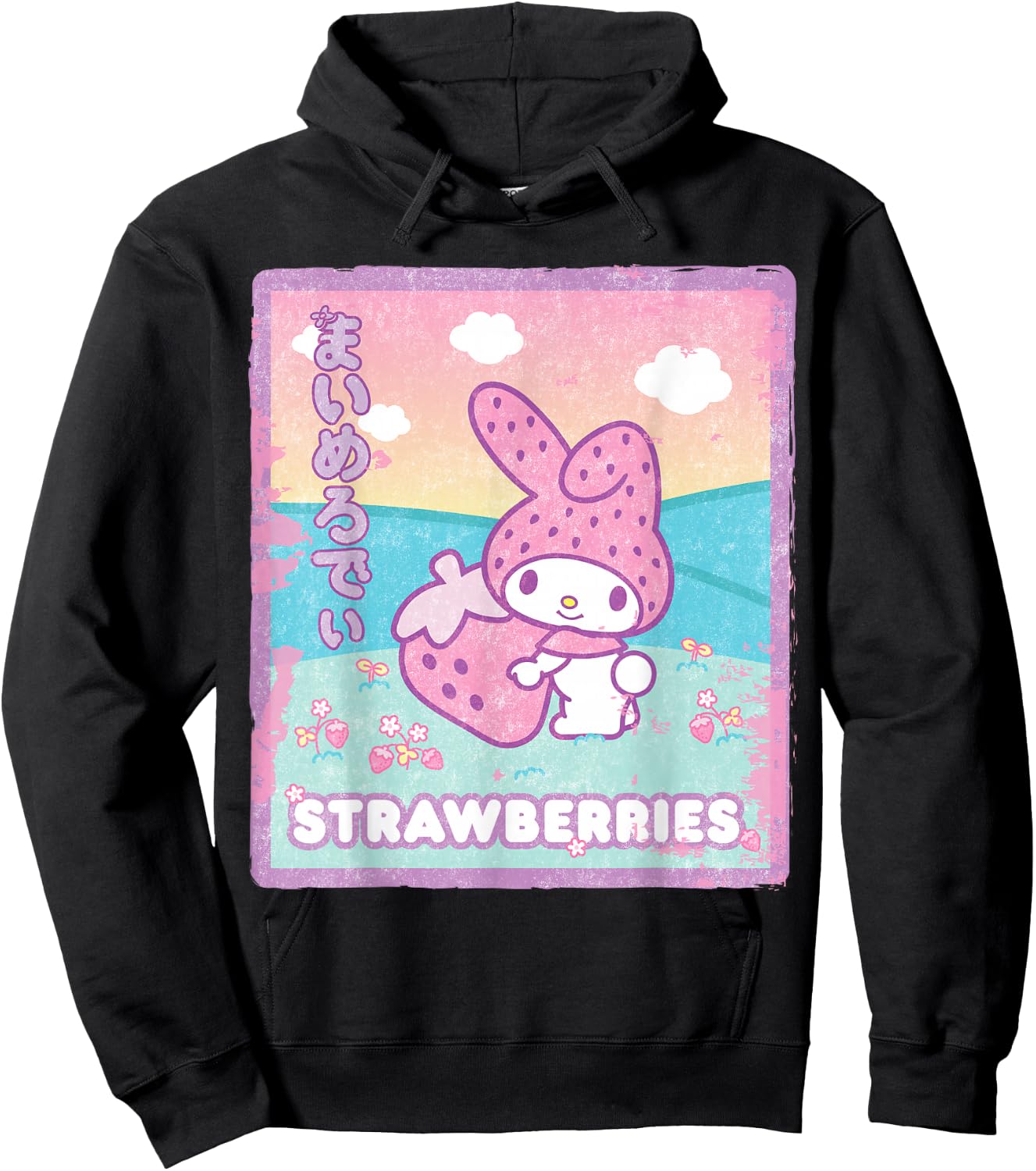 My Melody Strawberry Milk Hoodie - Hoodie | Black