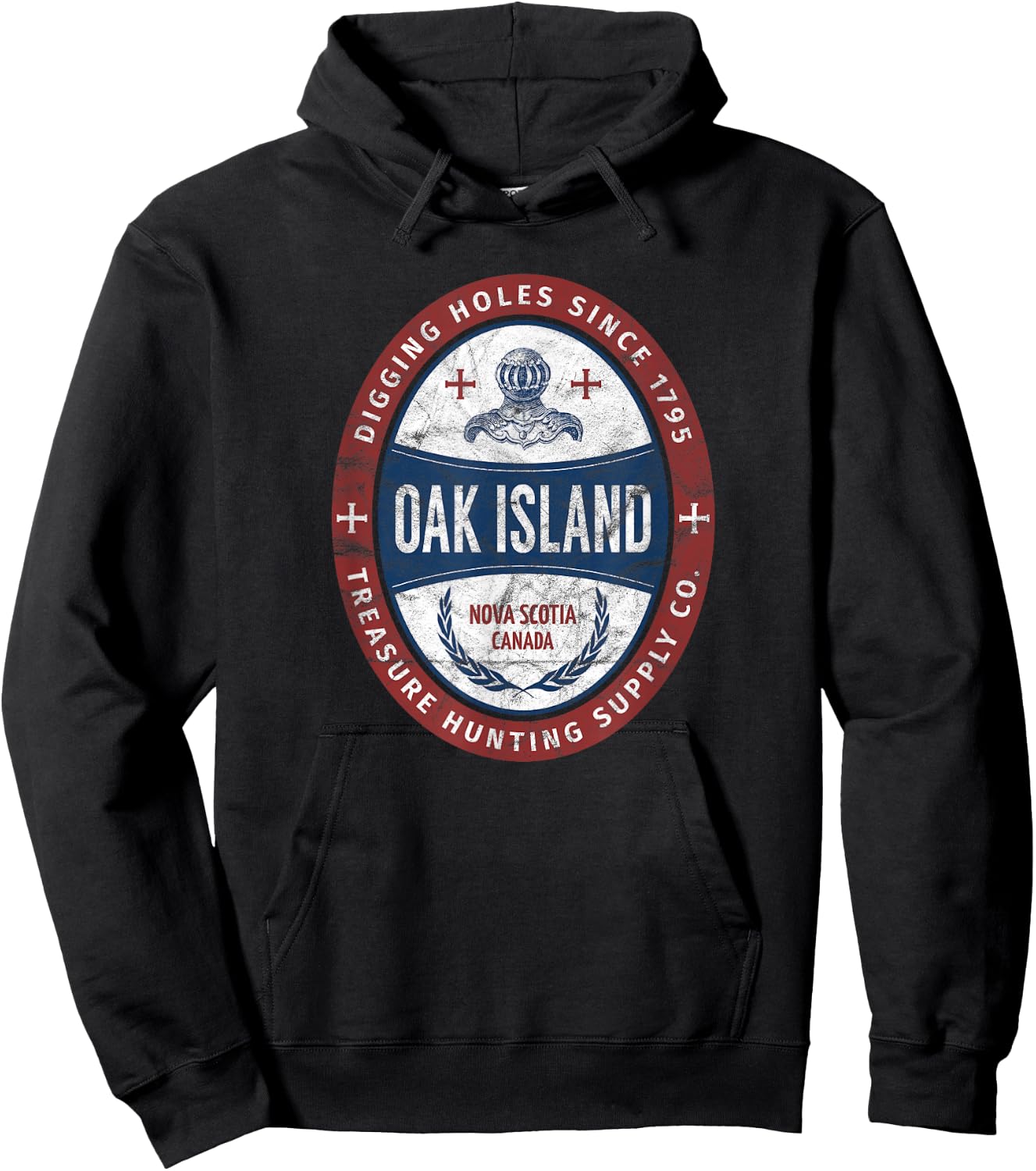 Oak Island Treasure Hunting Retro Templar Knight Treasure Gi Hoodie - Hoodie | Black
