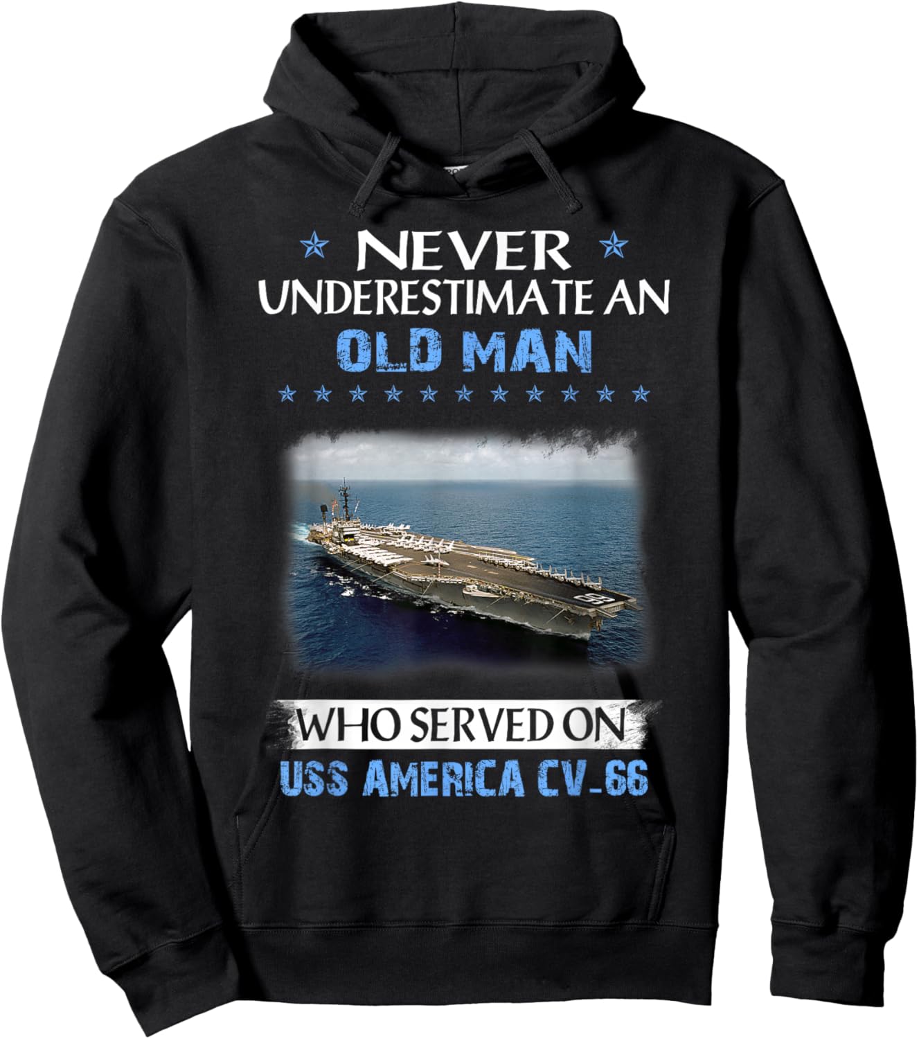 USS America CV-66 Veterans Day Christmas Hoodie - Hoodie | Black