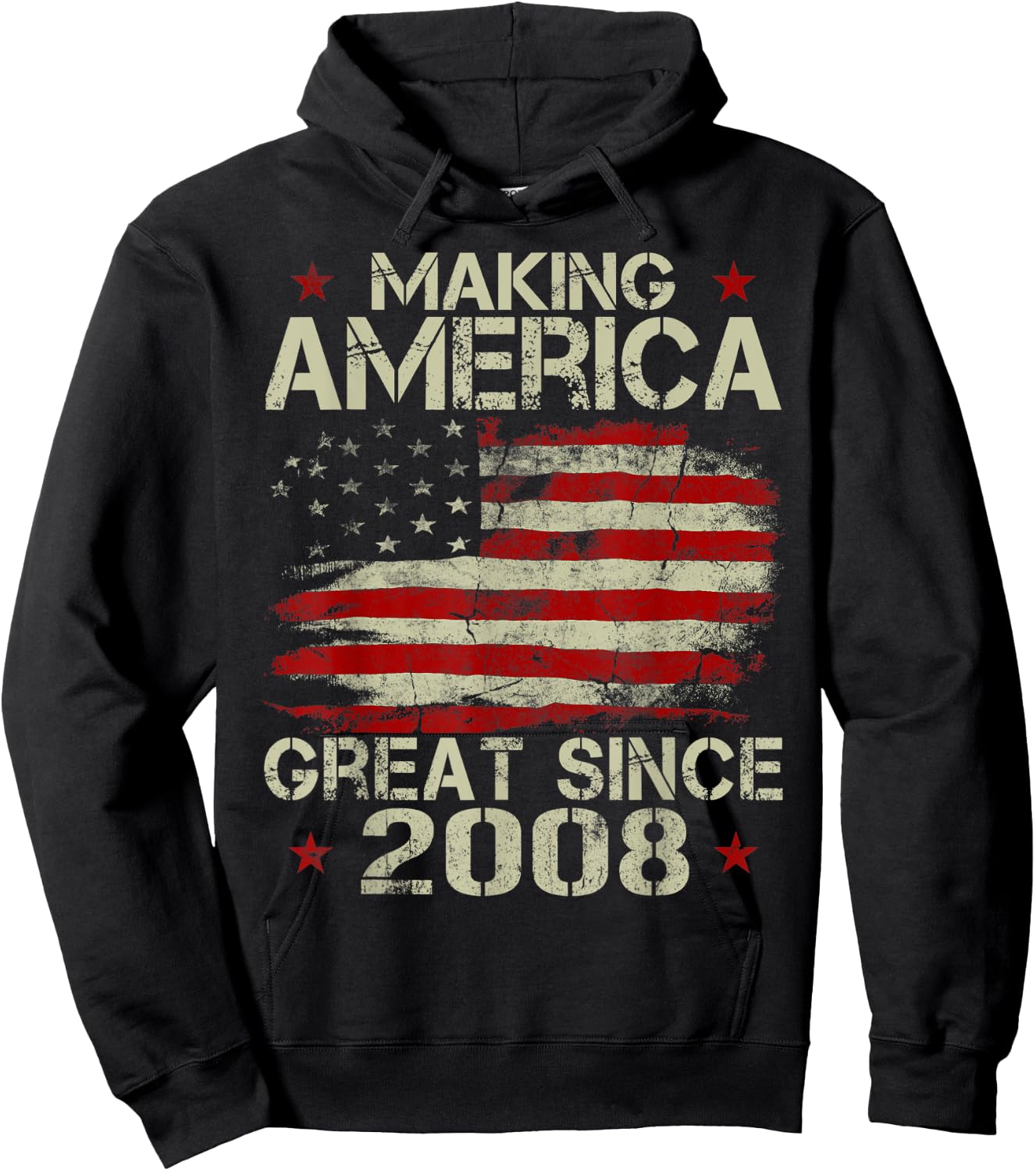 Making America Great Since 2008 Vintage Gifts 12th Birthday Hoodie - Hoodie | Black
