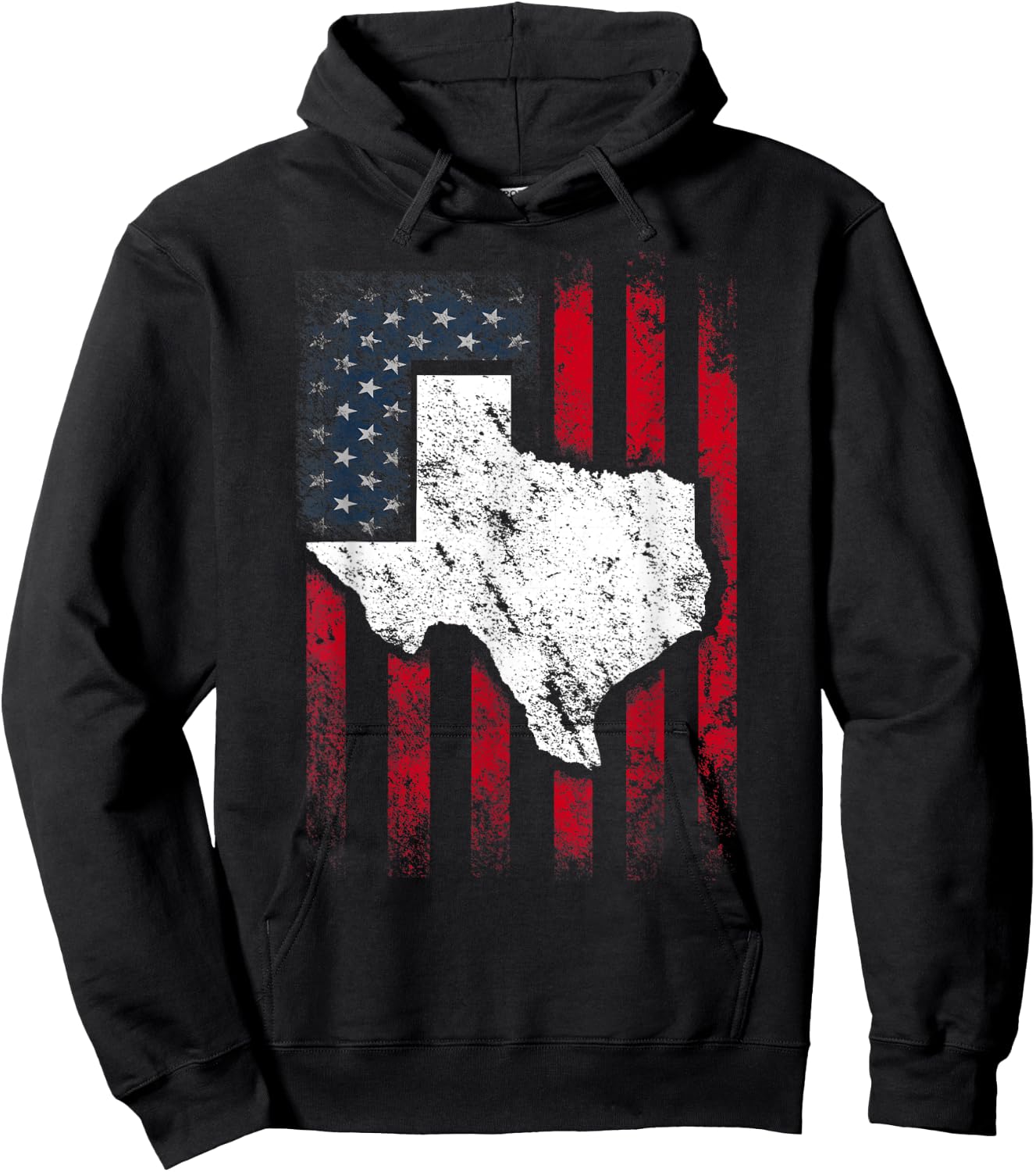 Vintage American US Flag Texas Austin Shirt Funny Gift Hoodie - Hoodie | Black