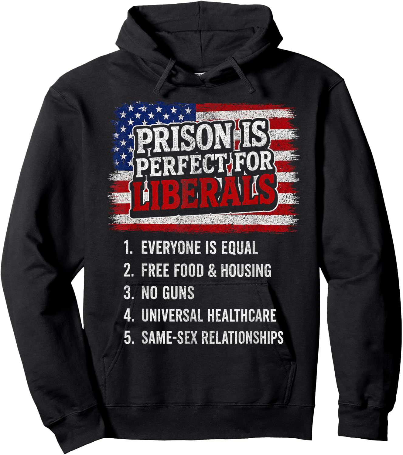 Prison is Perfect for Liberals Hoodie - Hoodie | Black