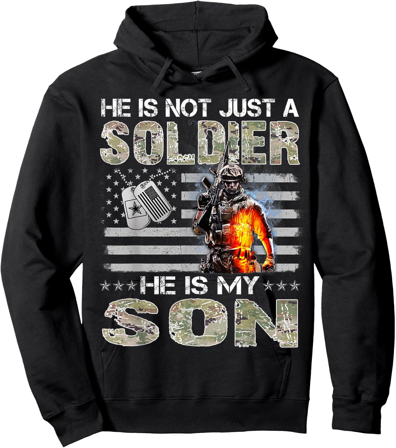 Proud Military Mom Proud Military Dad Hoodie - Hoodie | Black