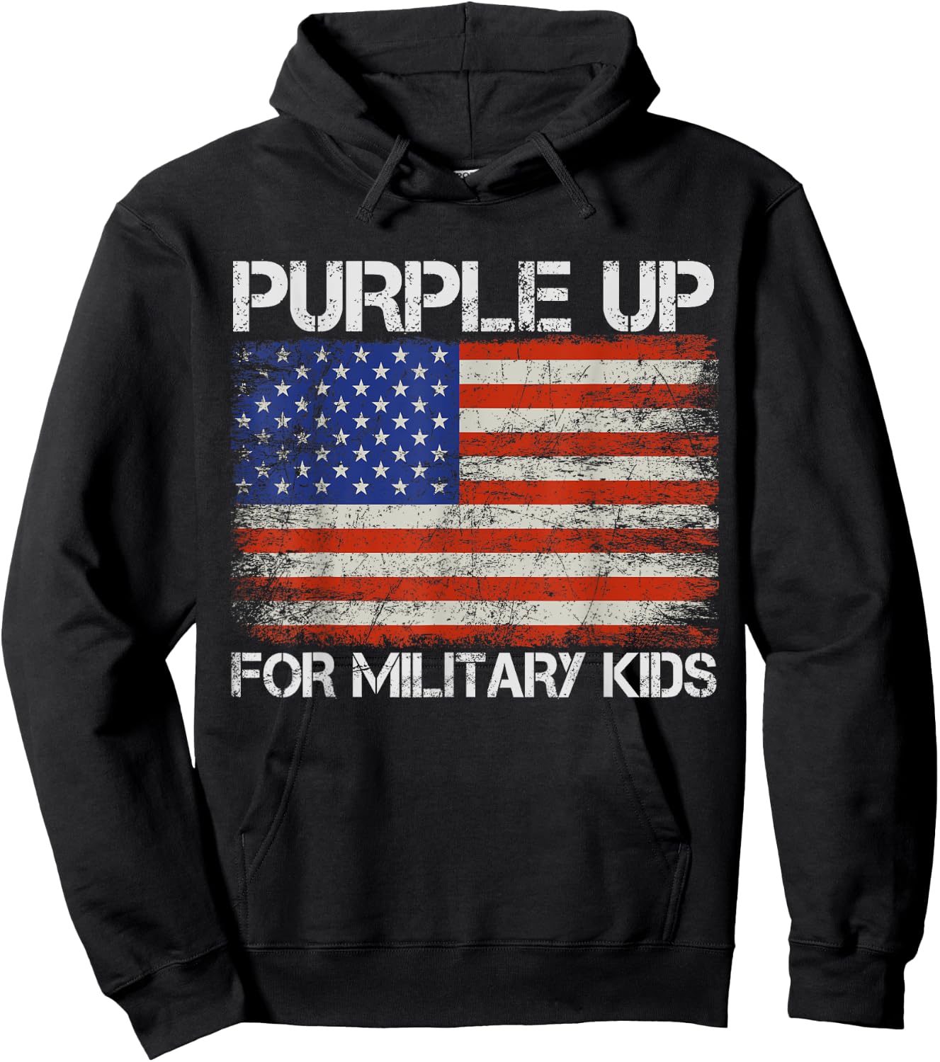 Purple up for Military Kids - Month of the Military Child Hoodie - Hoodie | Black