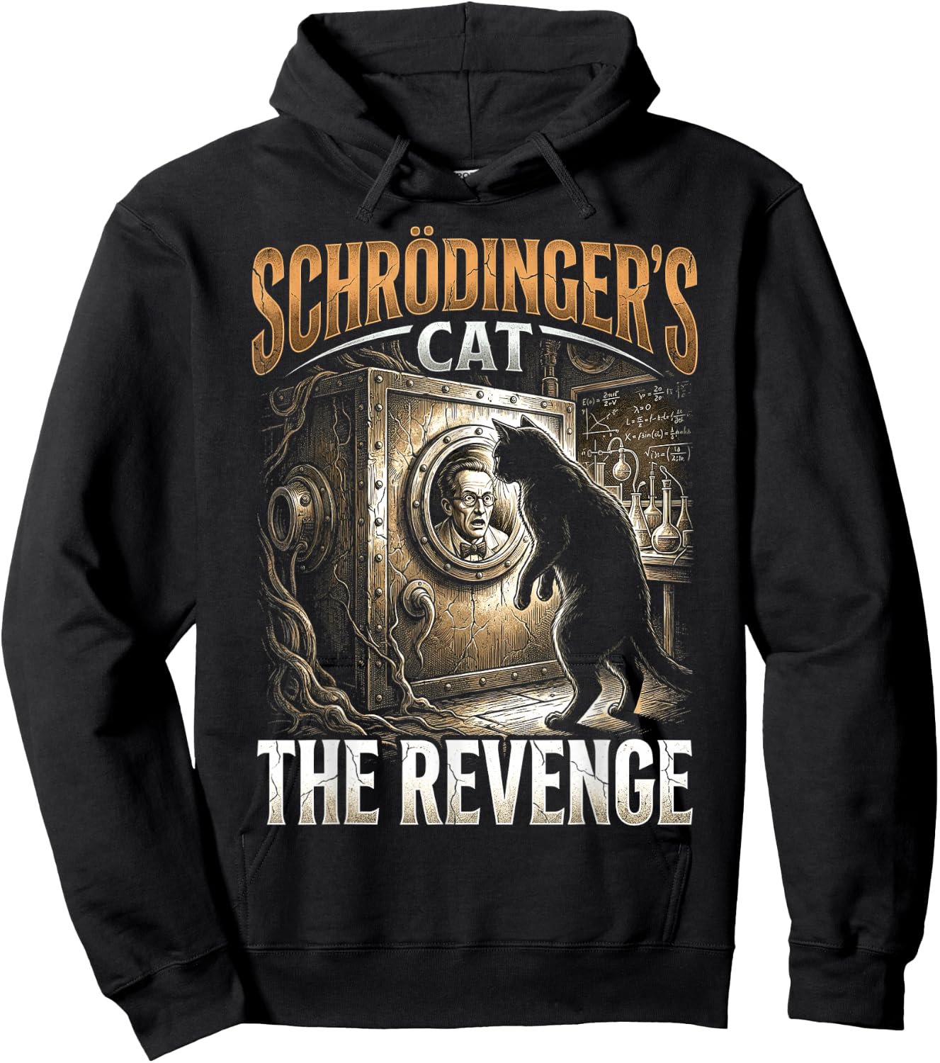 Schrodingers Cat Revenge Funny Physics Science Student Hoodie - Hoodie | Black