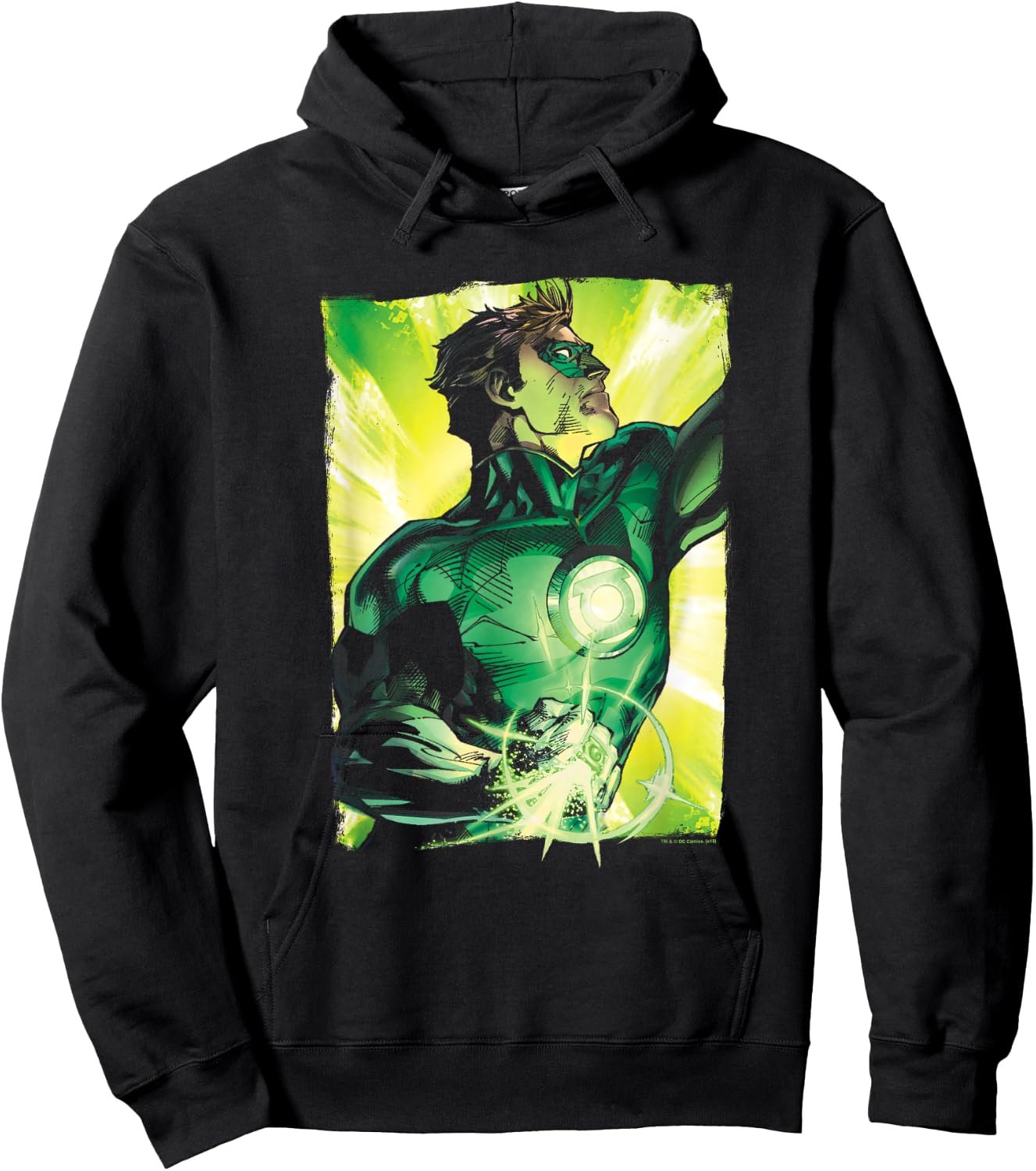 Green Lantern Up Up T Shirt Hoodie - Hoodie | Black