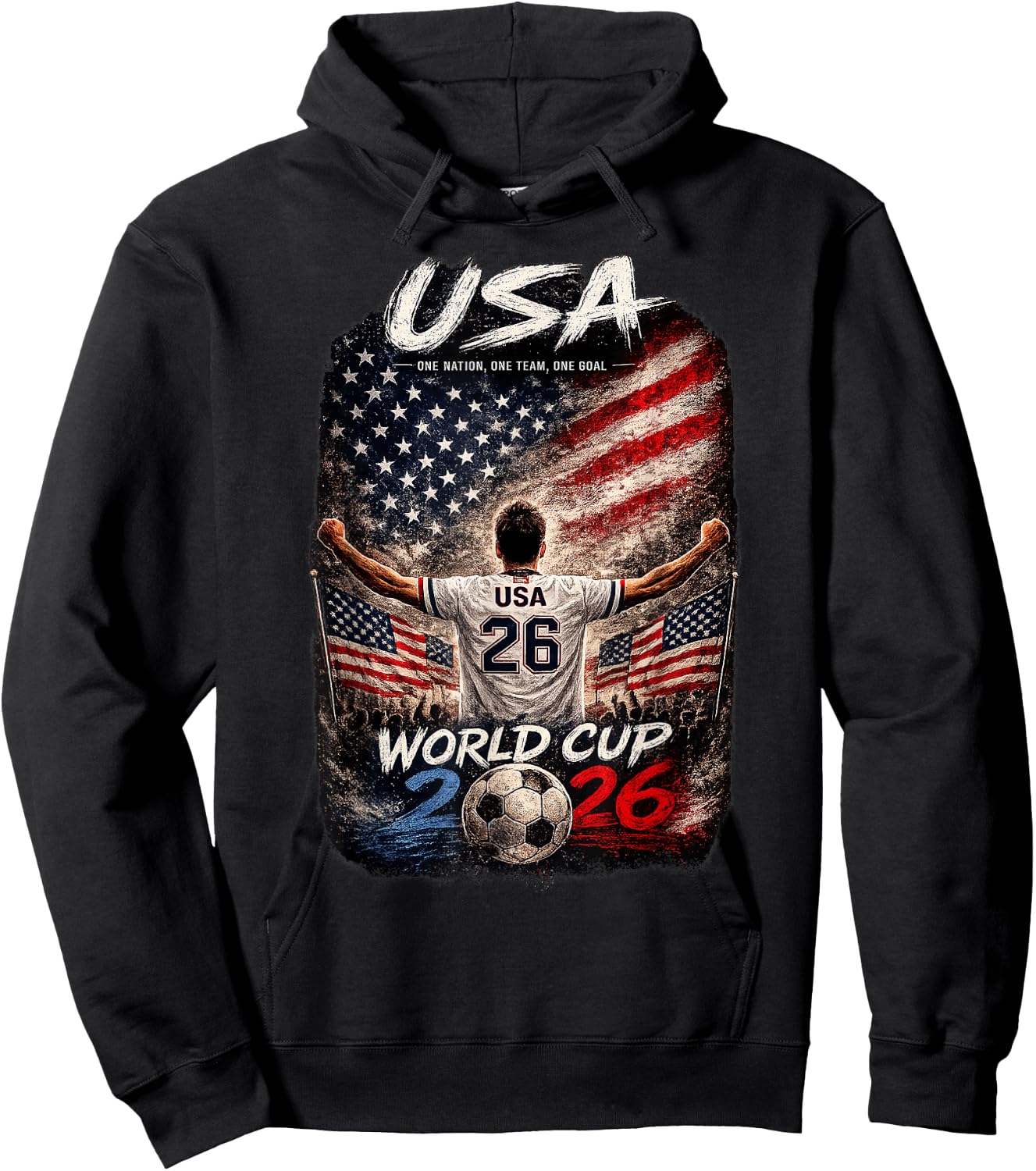 Soccer Football - World Cup 2026 USA Winner Hoodie - Hoodie | Black