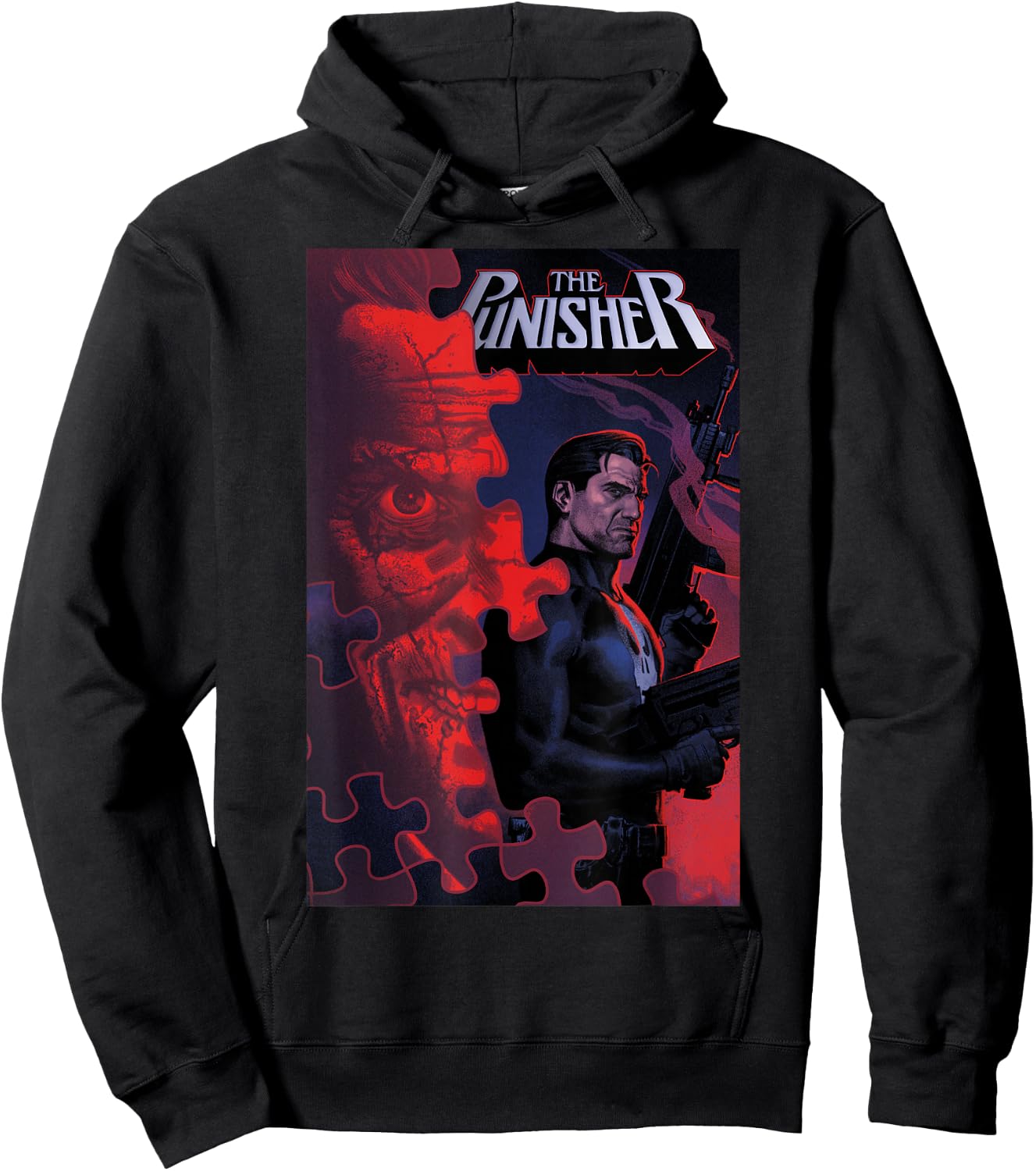 Marvel The Punisher Jigsaw In Bagalia Comic Book Cover Hoodie - Hoodie | Black