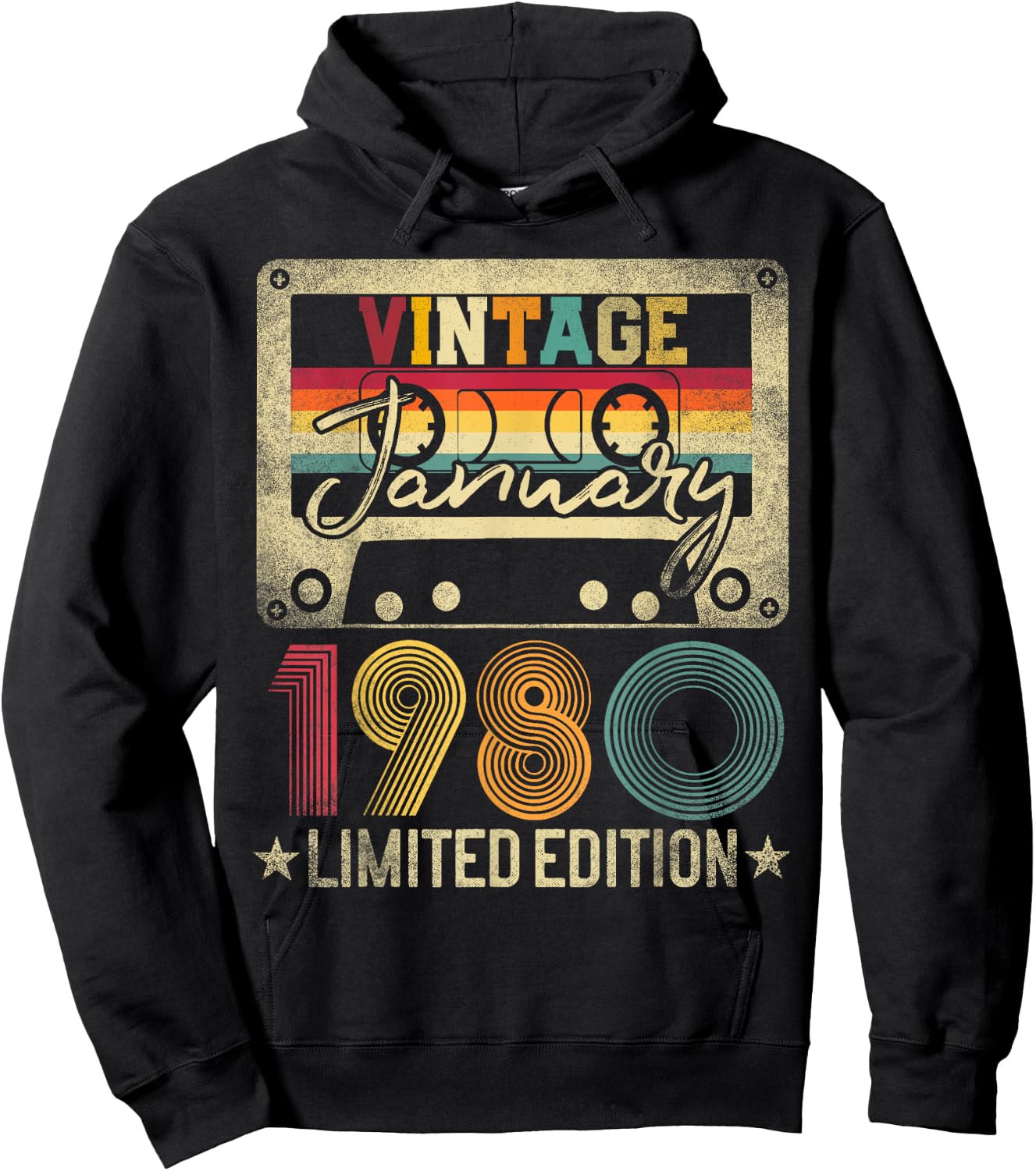 January 45th Birthday Gift Limited Edition 1980 Best Of Hoodie - Hoodie | Black