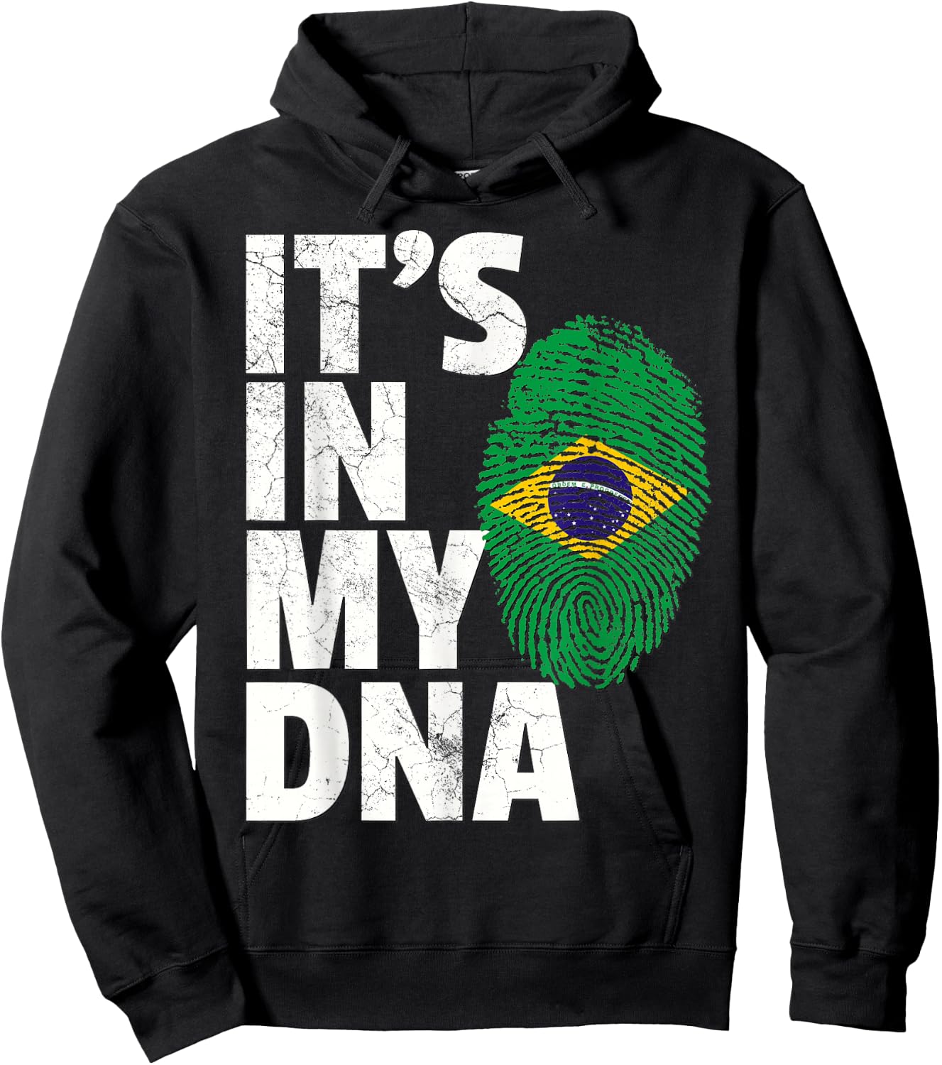 It's In My DNA Brazil Brazilian Flag Pride Men Women Gift Hoodie - Hoodie | Black