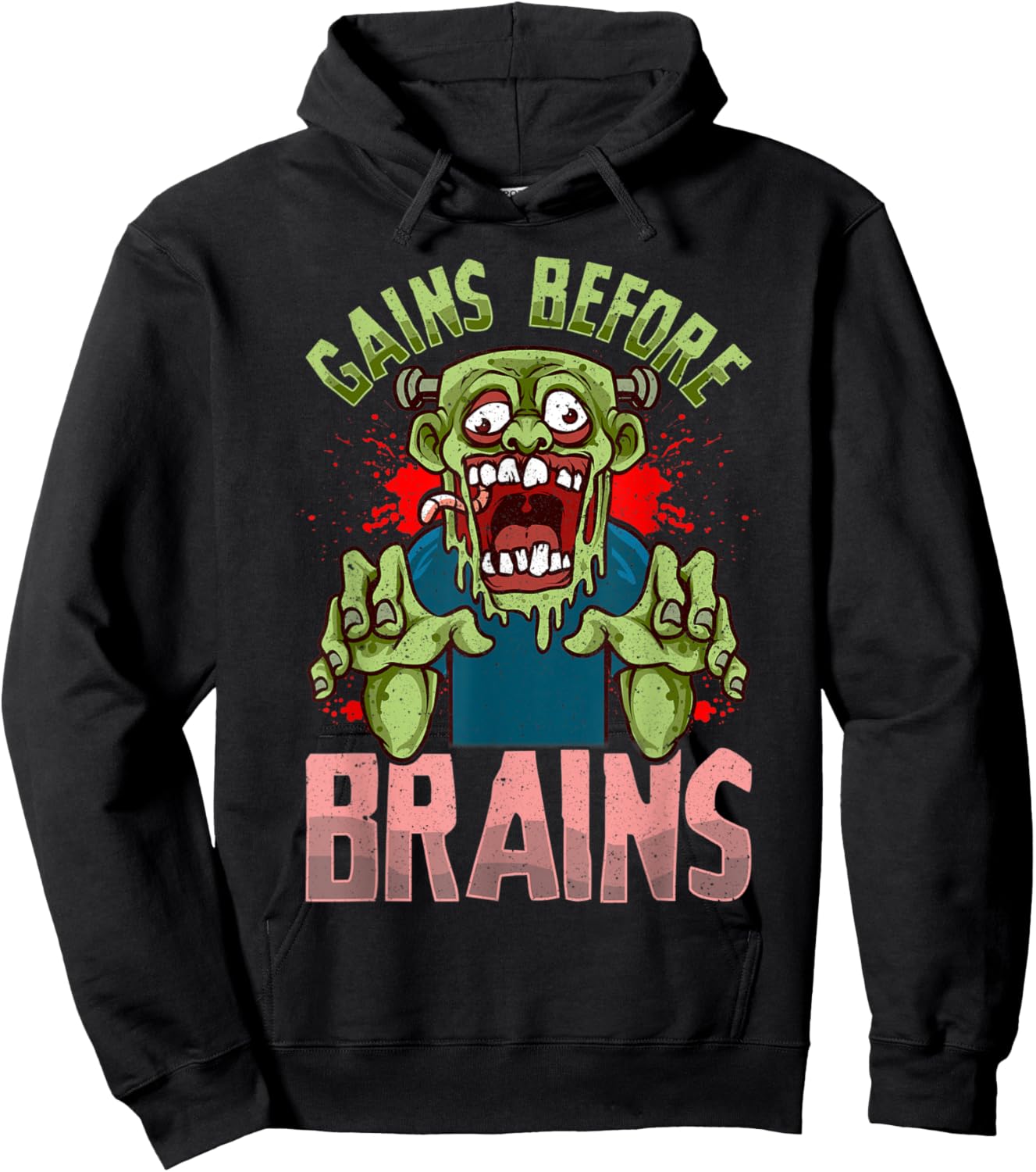 Zombie Apocalypse Funny Workout Gym Halloween Zombie Hoodie - Hoodie | Black