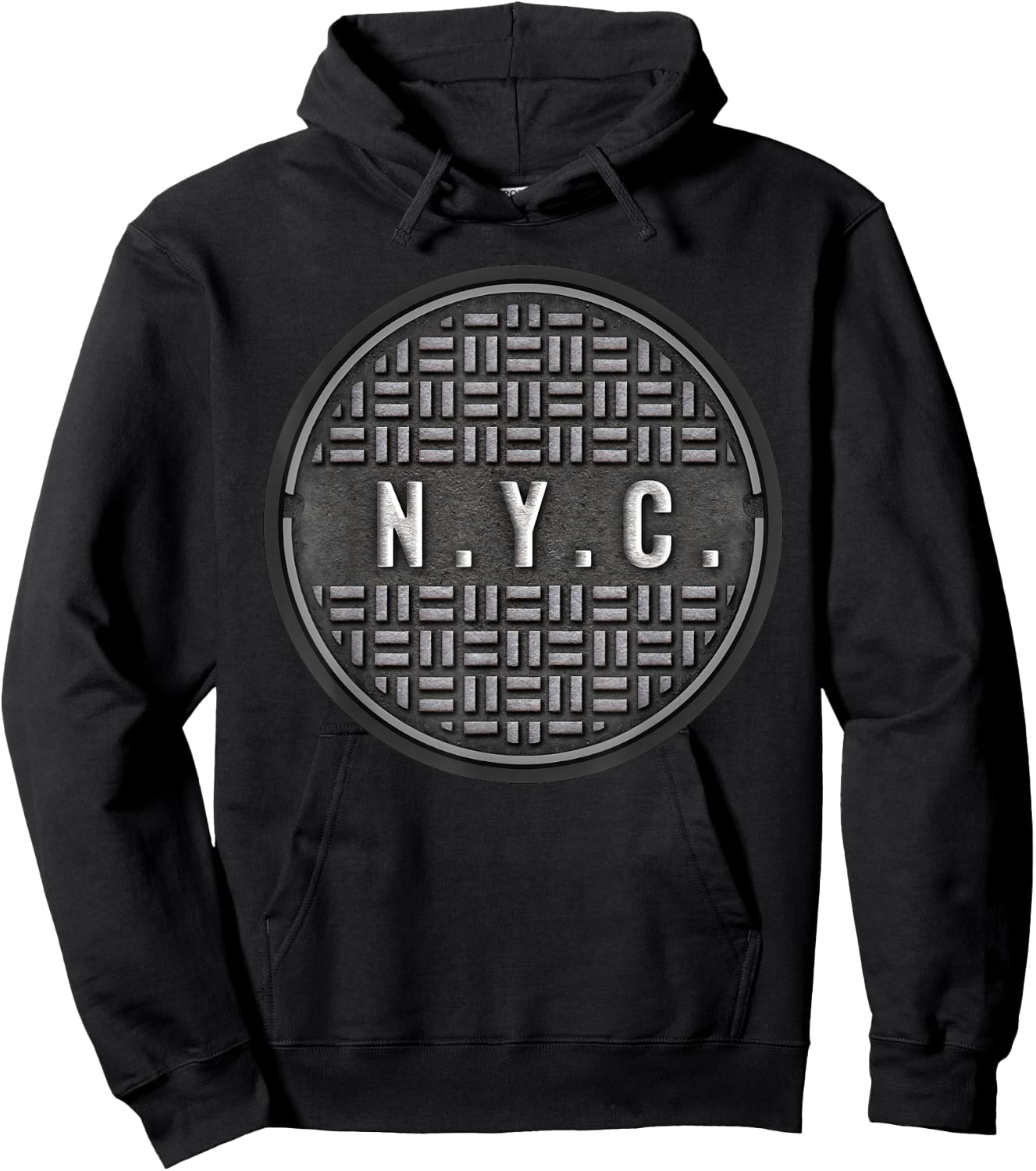New York City NYC Urban Grunge Manhole Cover Gift Souvenir Hoodie - Hoodie | Black