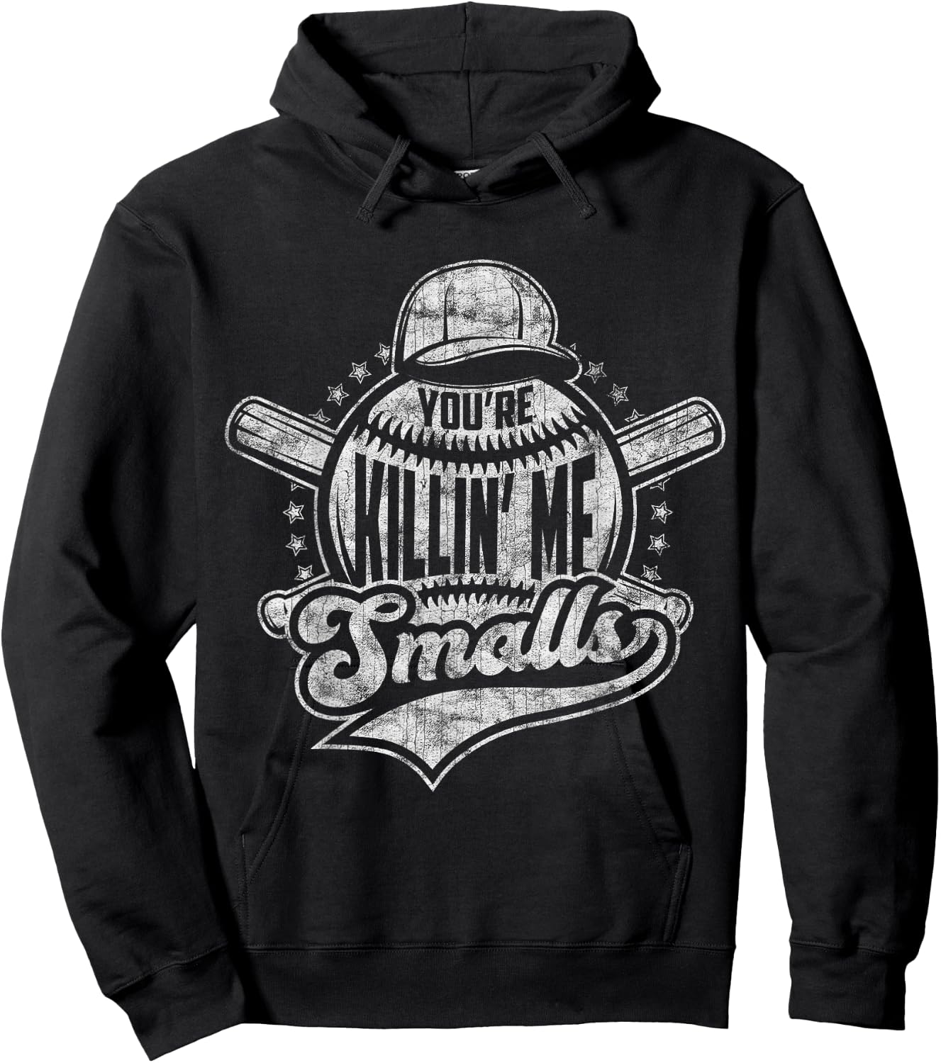 You're Killin' Me Softball Smalls I Vintage Baseball Hoodie - Hoodie | Black