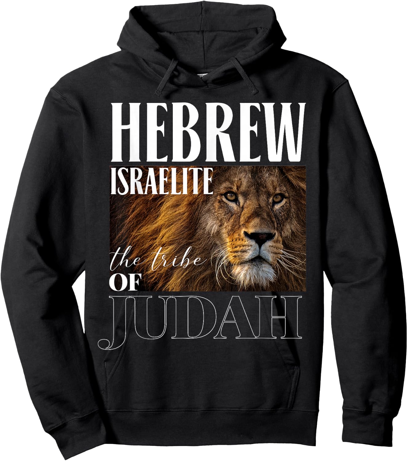 Hebrew Israelite Lion of Judah Jewish Jew Gift Hoodie - Hoodie | Black