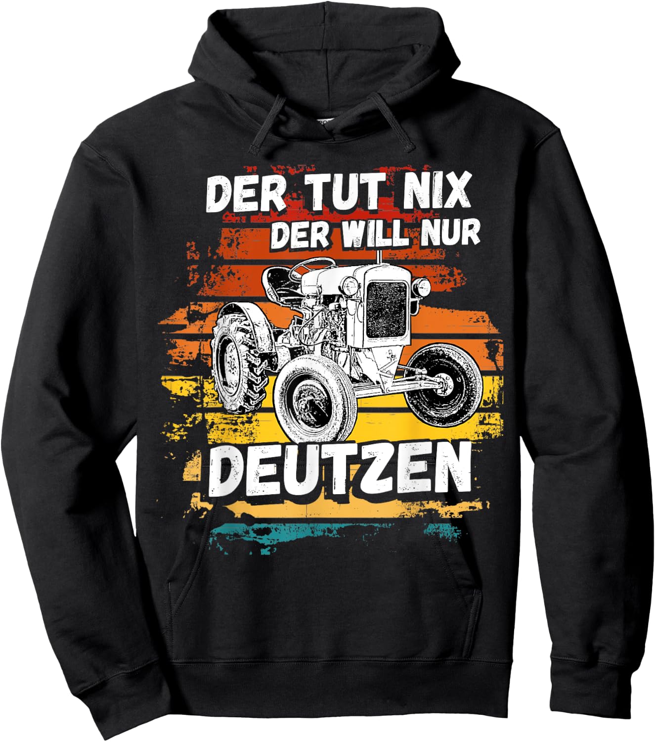 Deutz Tractor Truck Trekker Deutz Agriculture Farmer Village Hoodie - Hoodie | Black