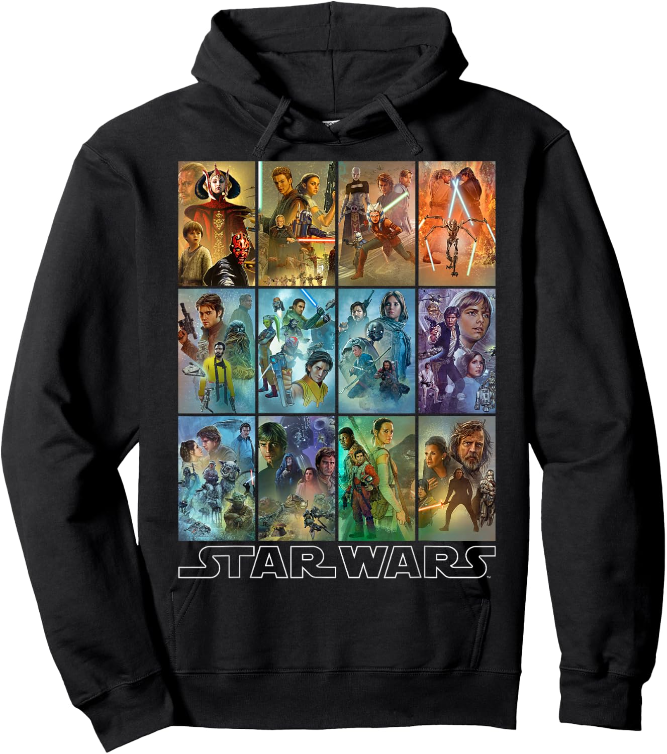 Star Wars Celebration Mural Art Panels Hoodie - Hoodie | Black