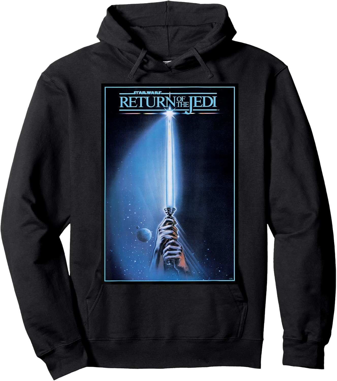 Star Wars Return of the Jedi Lightsaber Movie Poster Hoodie - Hoodie | Black