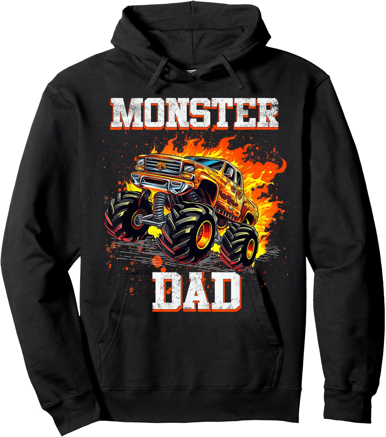 Monster Truck Dad Fathers Day Shirt Monster Truck Are My Jam Hoodie - Hoodie | Black