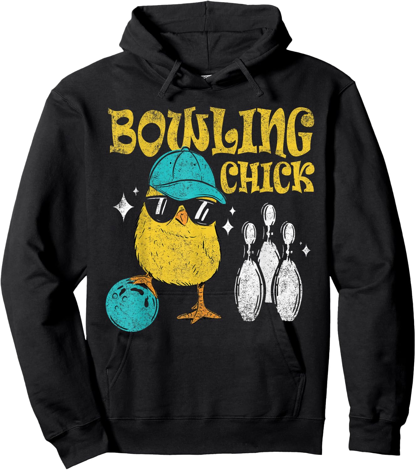 Bowling Chick Bowl Design For Bowlers Player Sport Hoodie - Hoodie | Black