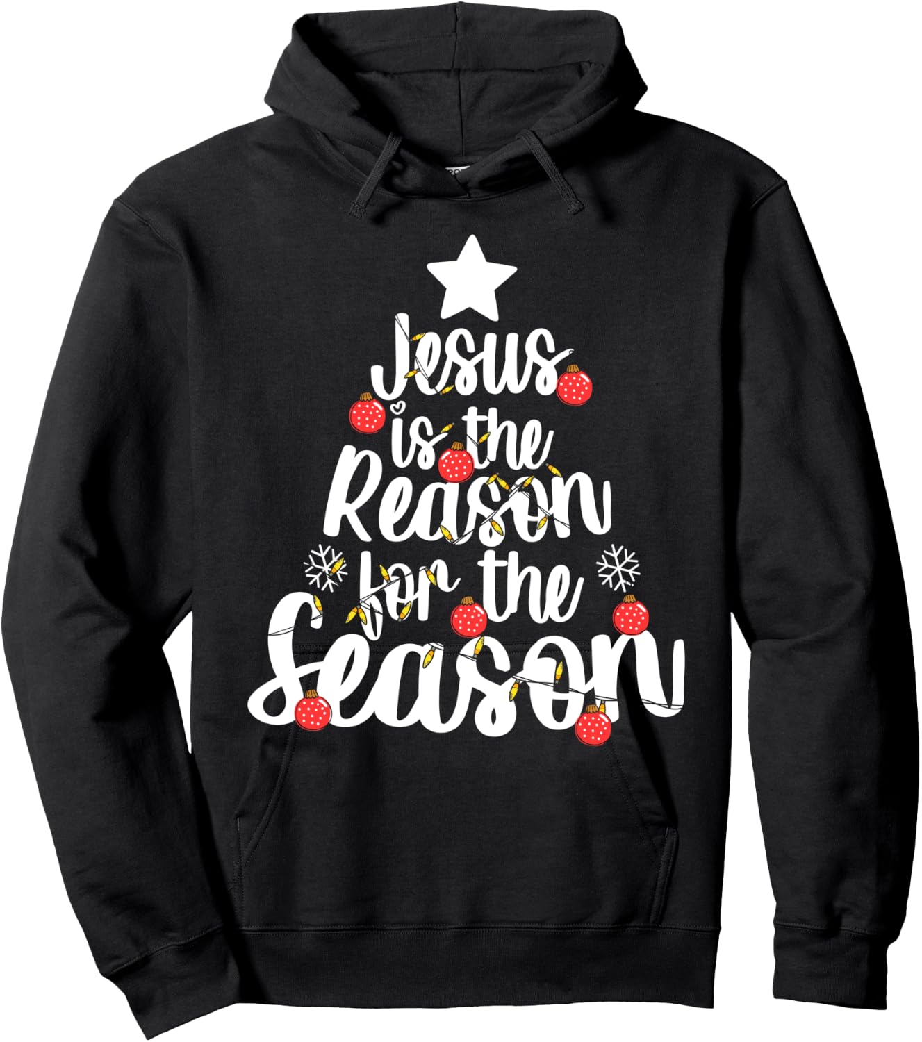 Jesus Is The Reason For The Season Christmas Day Xmas Hoodie - Hoodie | Black