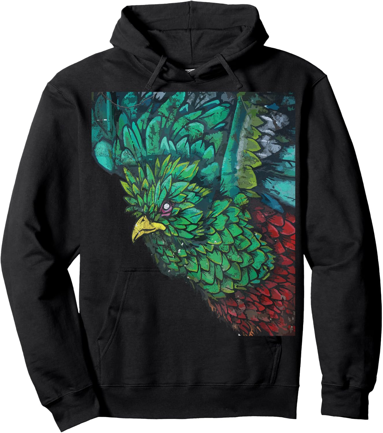 Quetzal Chapin Street Art Tikal Peten Maya Antigua Guatemala Hoodie - Hoodie | Black