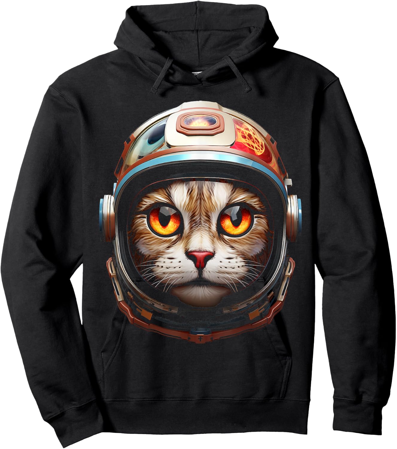 Cat Astronaut Fantasy Graphic Animal Art Cat Hoodie - Hoodie | Black