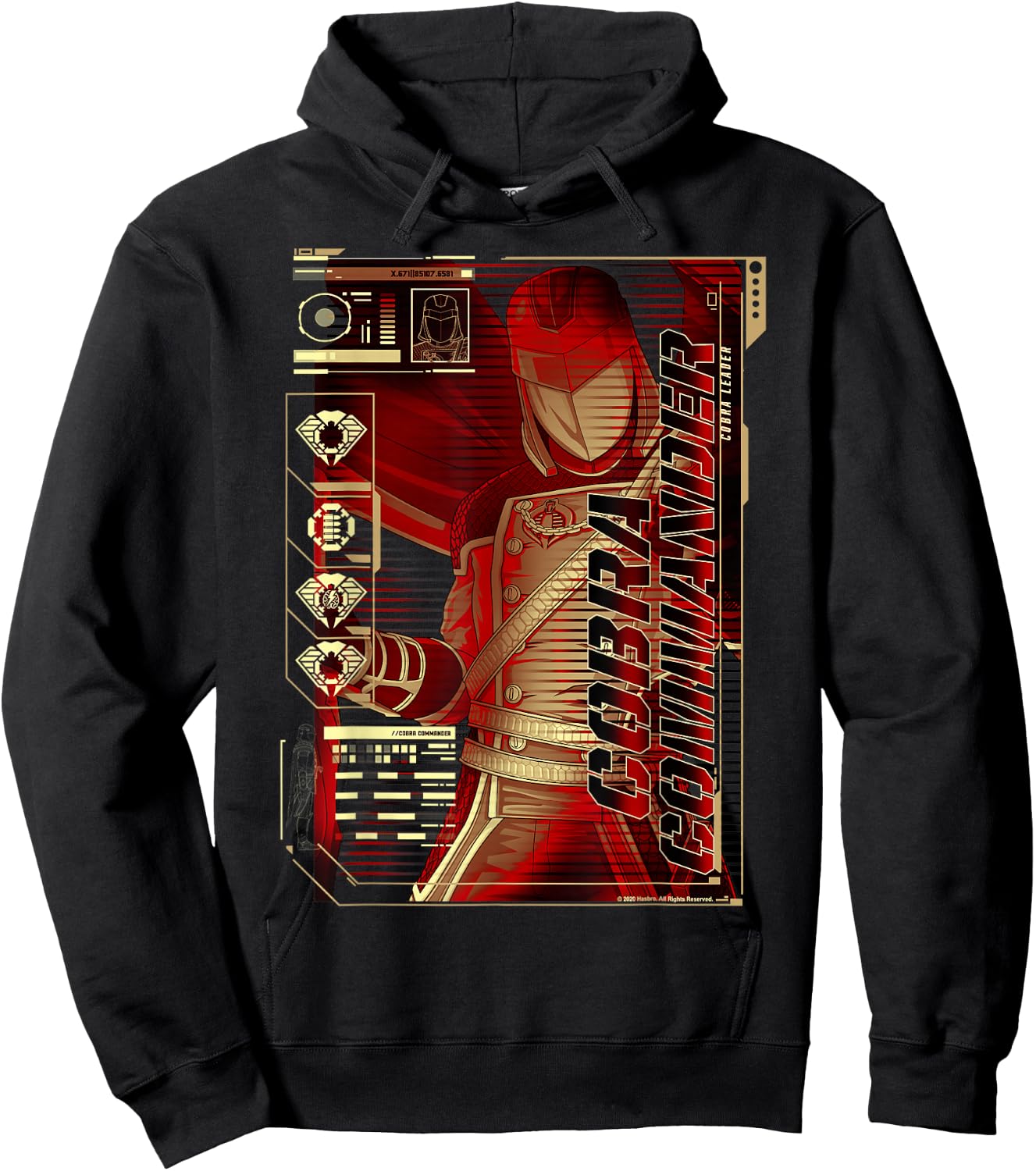 G.I. Joe Cobra Commander Leader Schematic Profile Hoodie - Hoodie | Black
