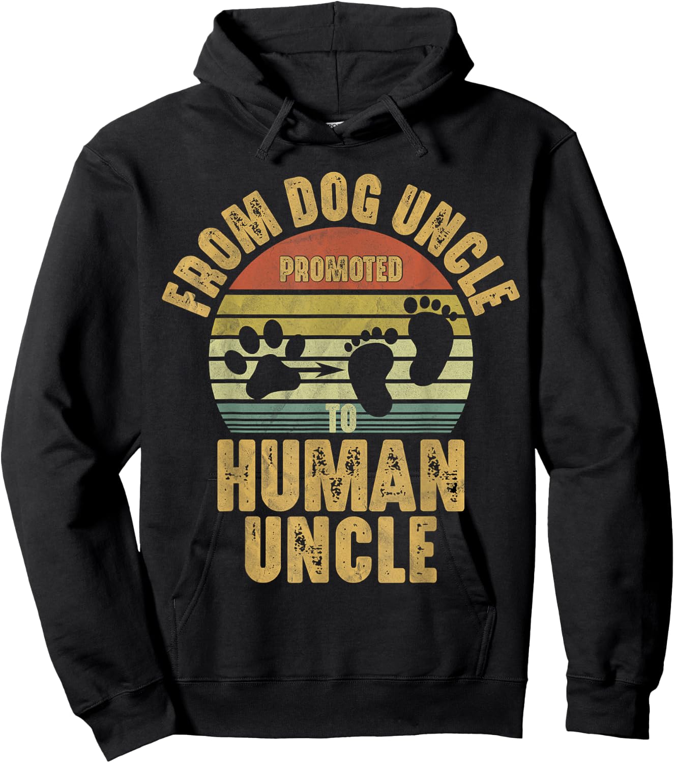 Promoted from Dog Uncle to Human Uncle Hoodie - Hoodie | Black