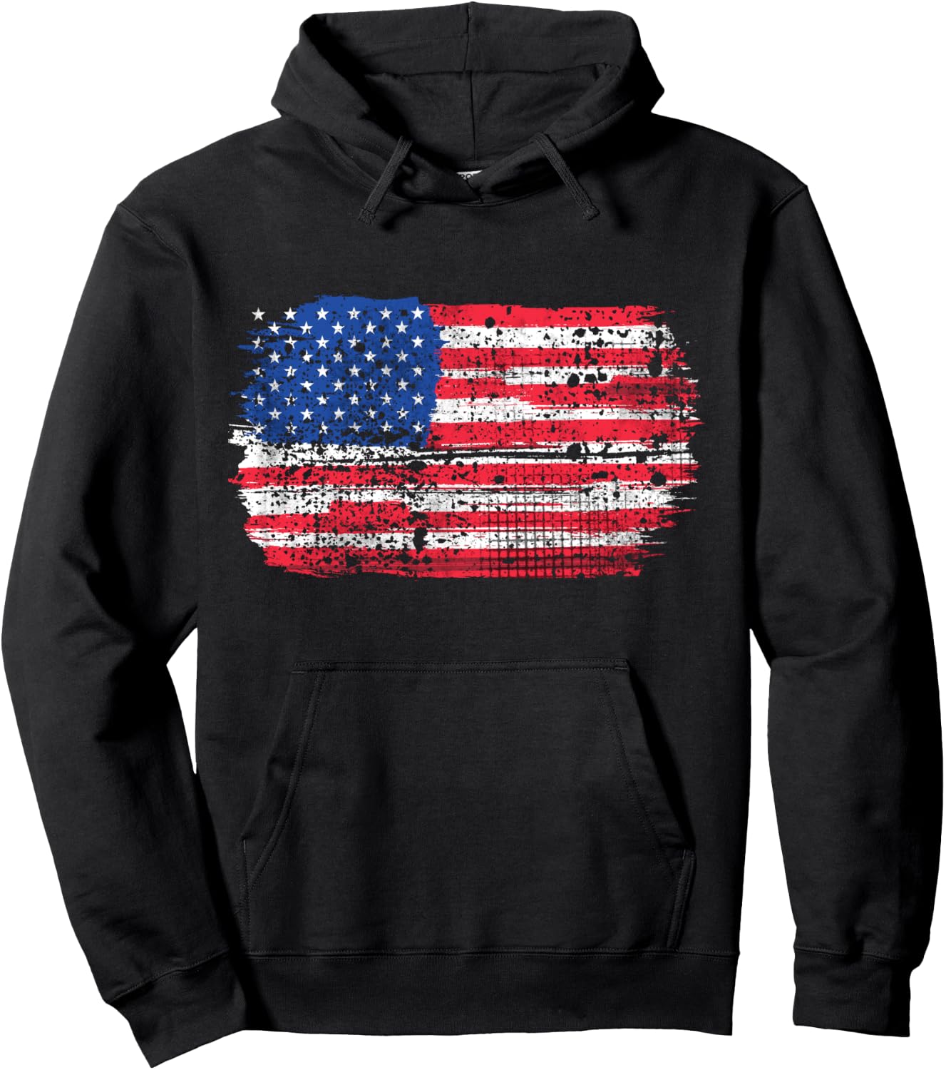 US Flag American Flag USA Flag 4th of July Hoodie - Hoodie | Black