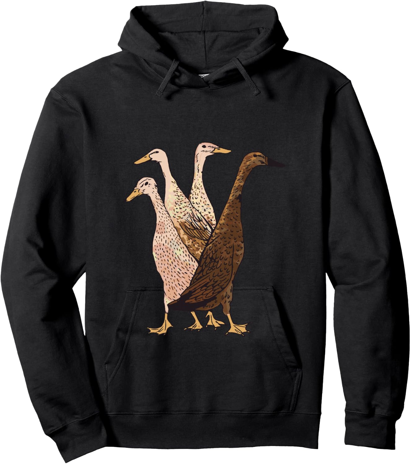 Running Duck Indian Runner duck Hoodie - Hoodie | Black